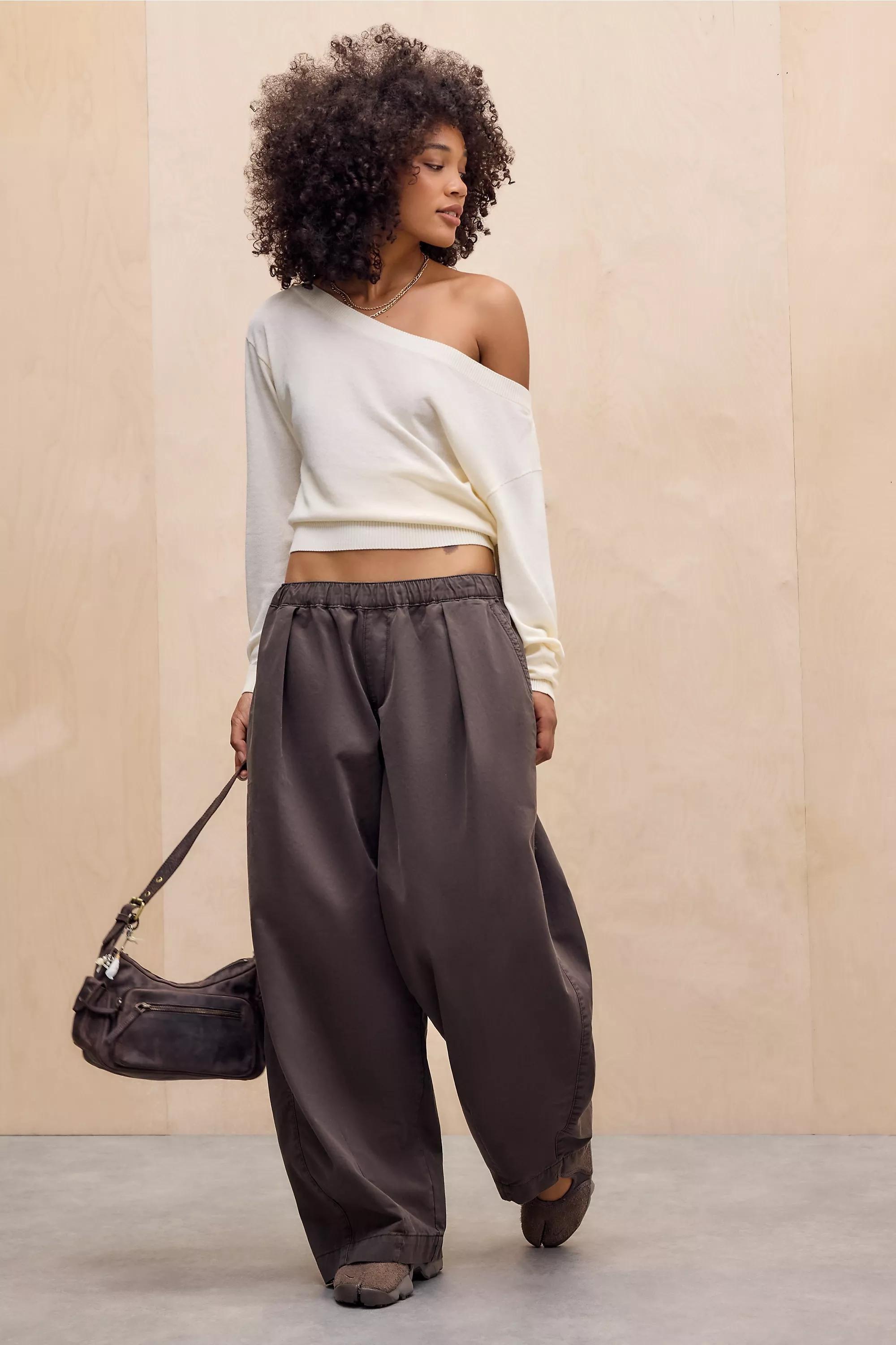 Cream Uo Cameryn Off-Shoulder Batwing Knit Jumper, CREME, large image number 0