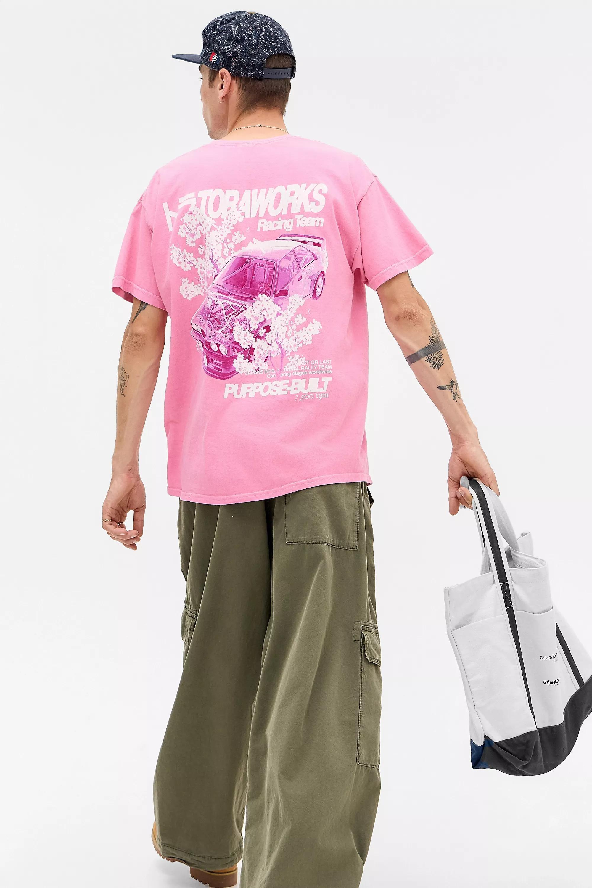 Pink Uo Printed T-Shirt, PINK, medium
