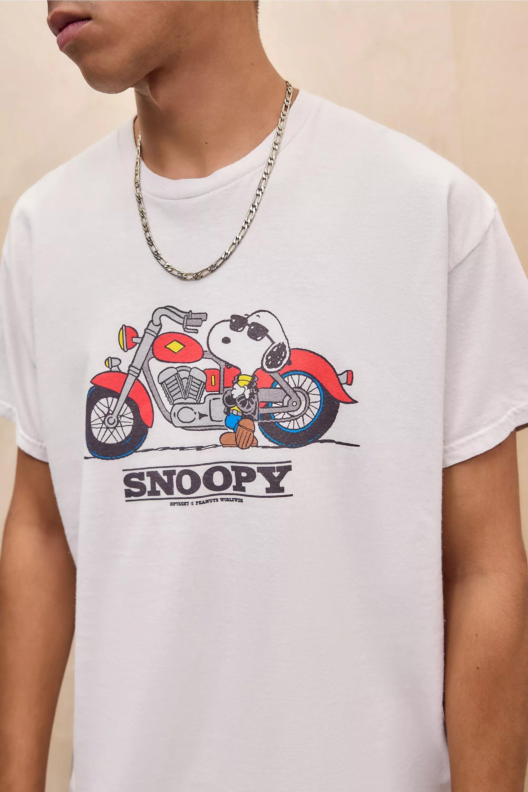 CREAM UO Ecru Snoopy Motorbike T-Shirt, CREME, large image number 2