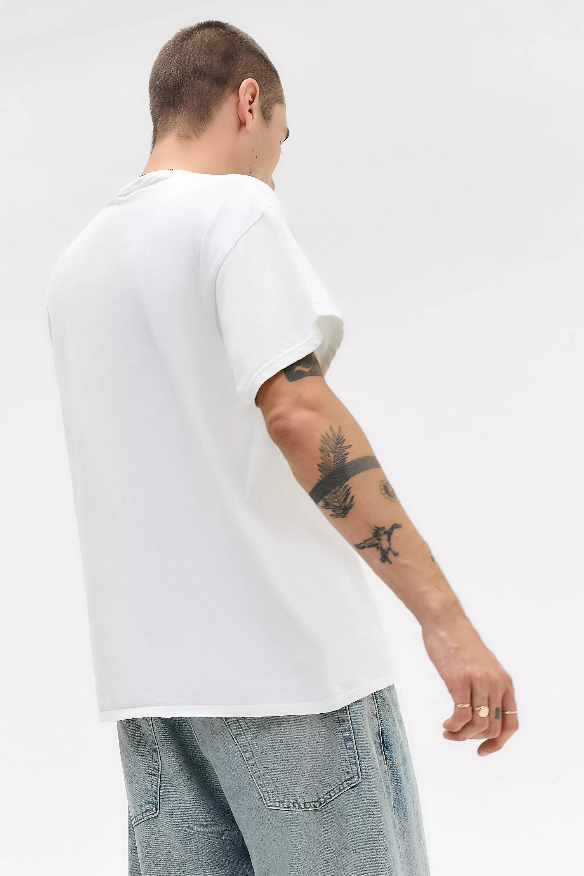 White Short Sleeve Printed T-Shirt, WHT, large image number 3