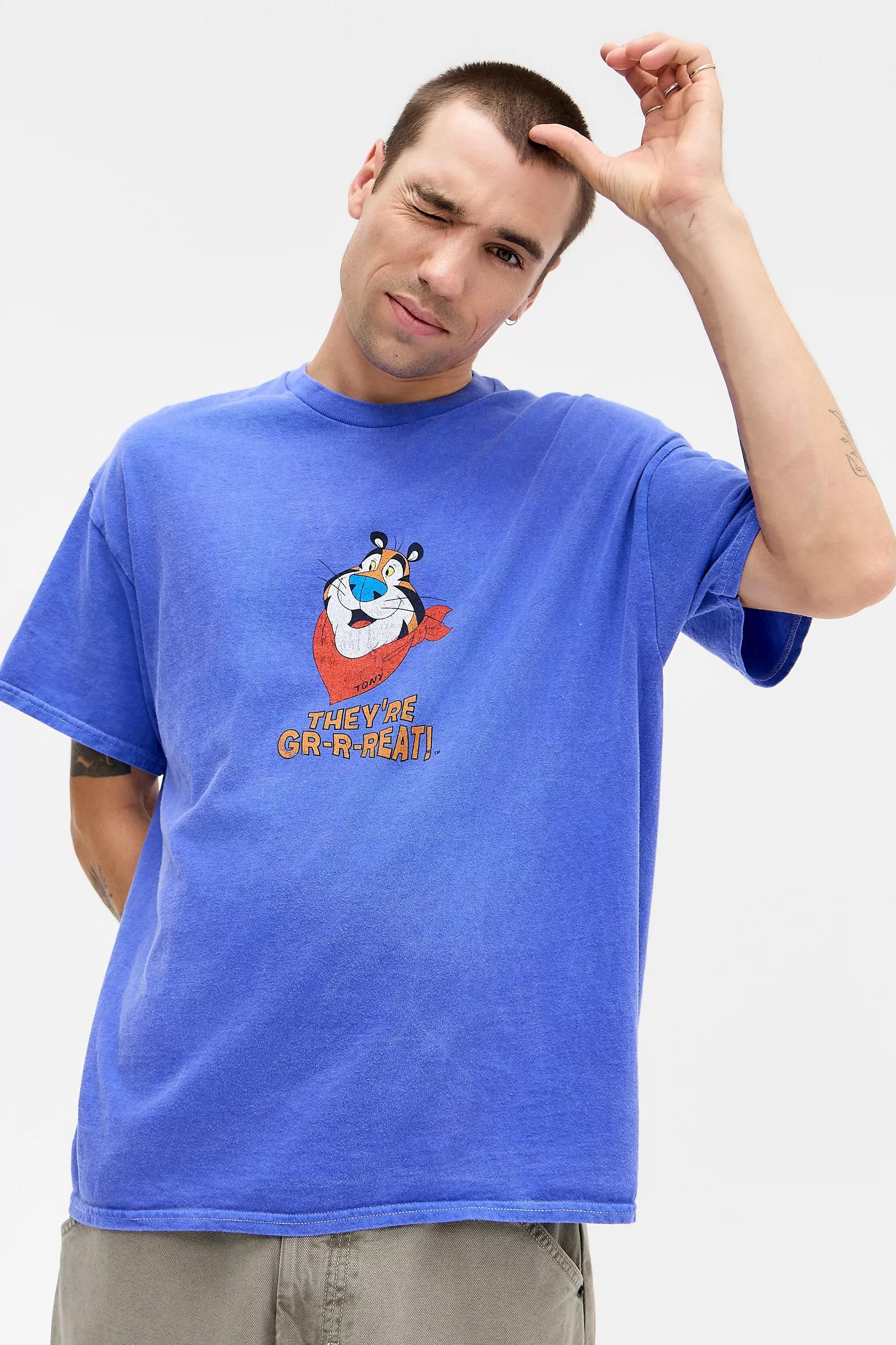 BLUE UO Blue Frosties T-Shirt, BLUE, large image number 0