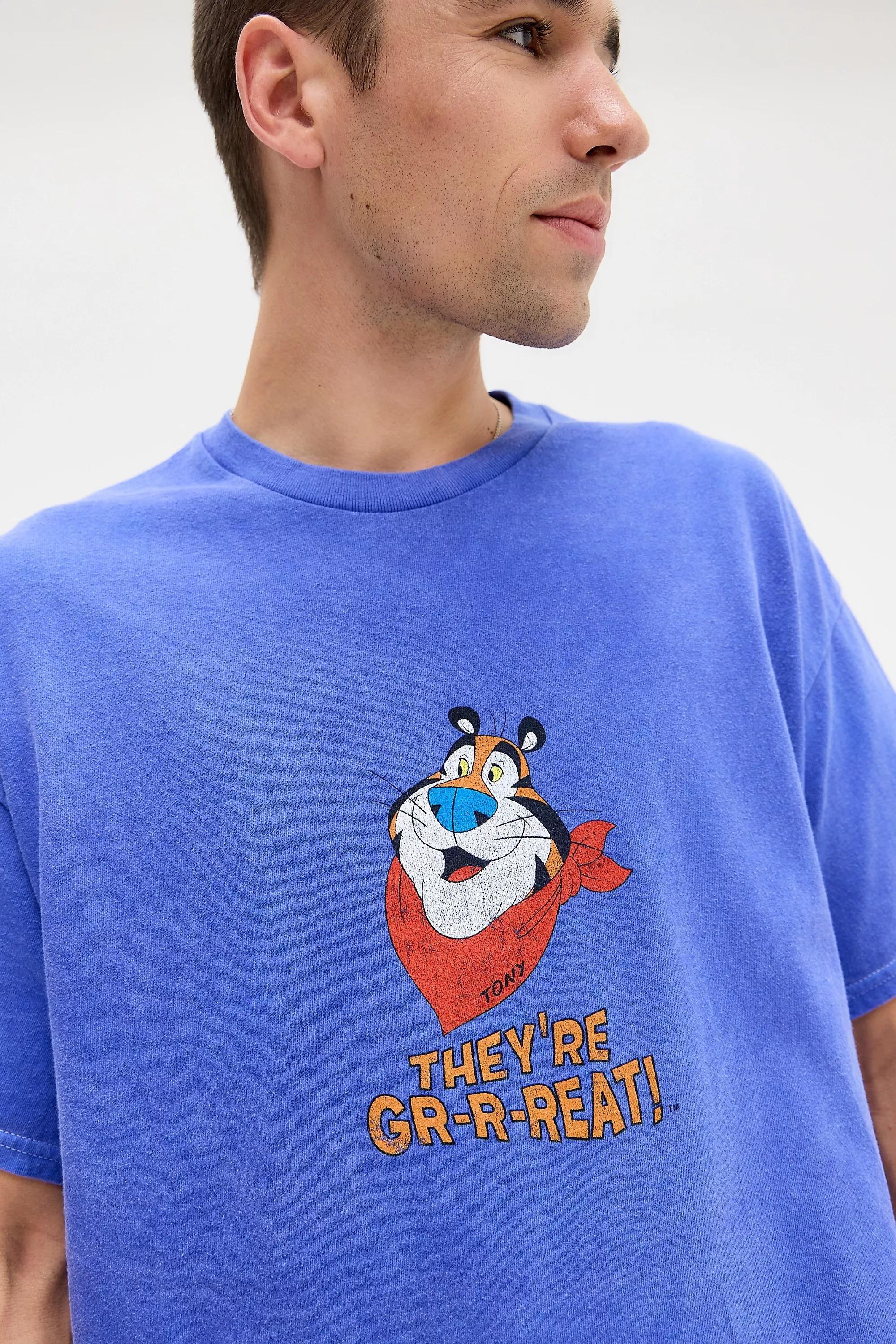 BLUE UO Blue Frosties T-Shirt, BLUE, large image number 1