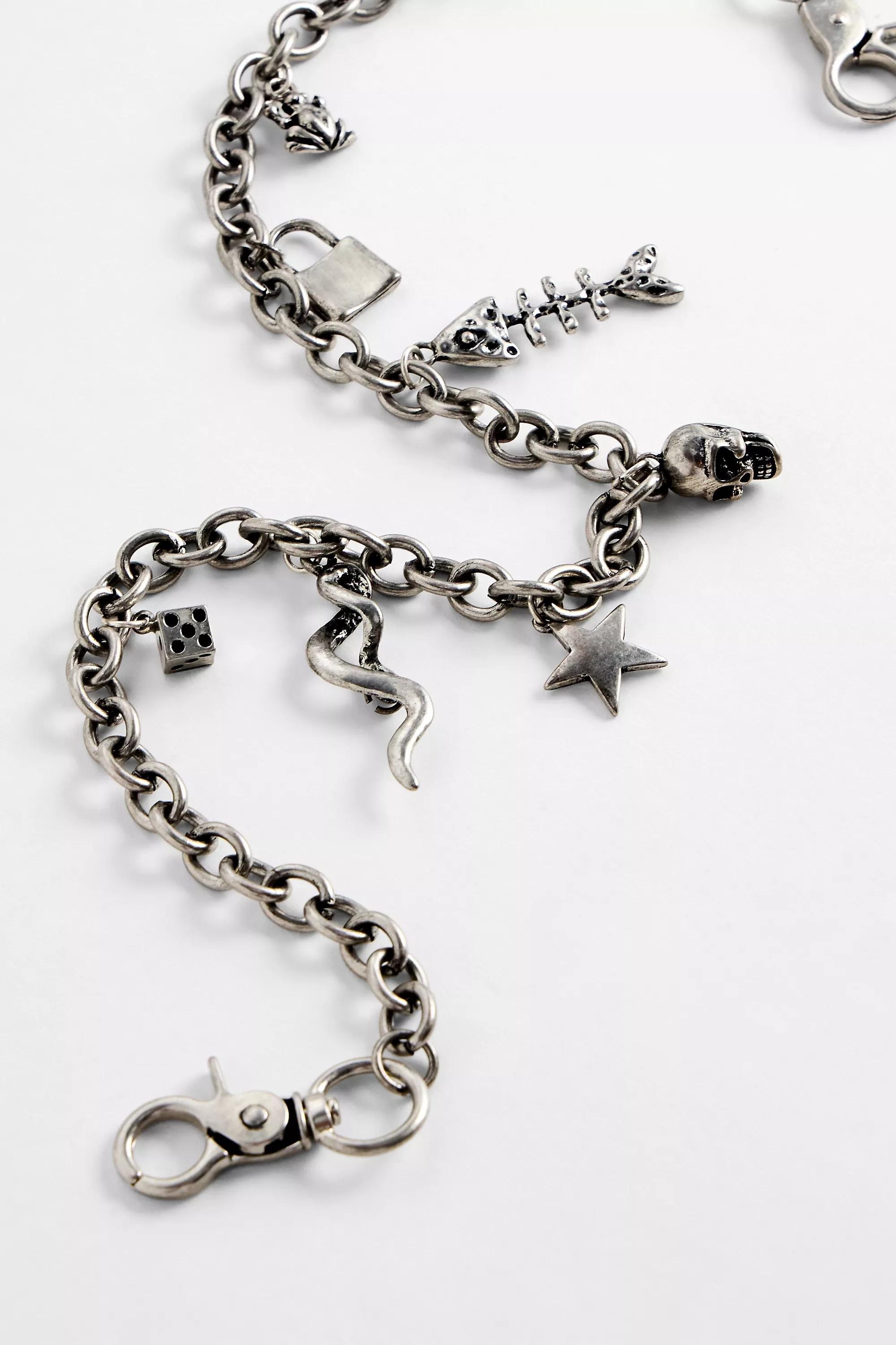 Silver Uo Pendant Wallet Chain, SLVR, medium