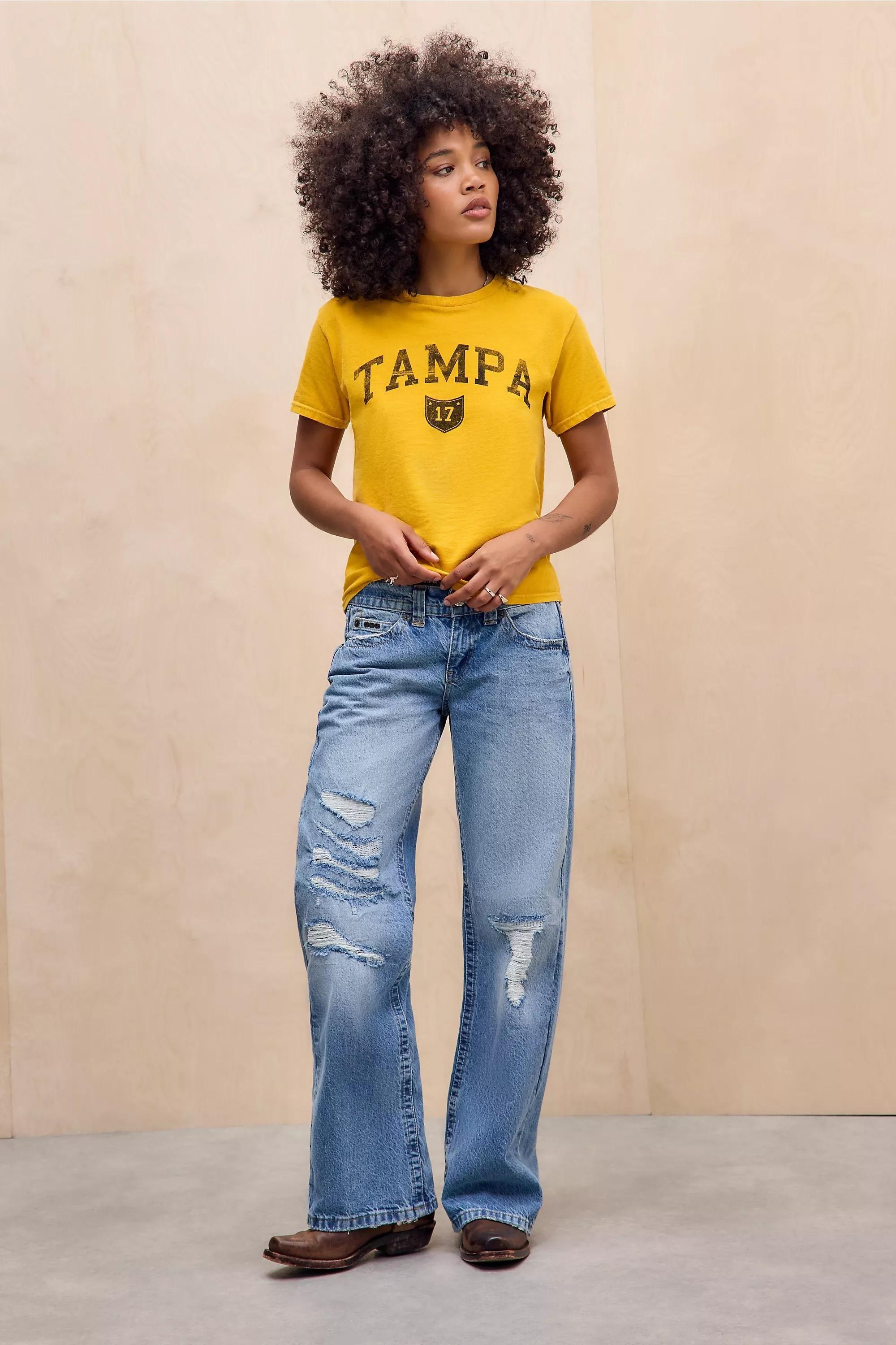 Yellow Uo Printed Relaxed T-Shirt, YEL, large image number 0