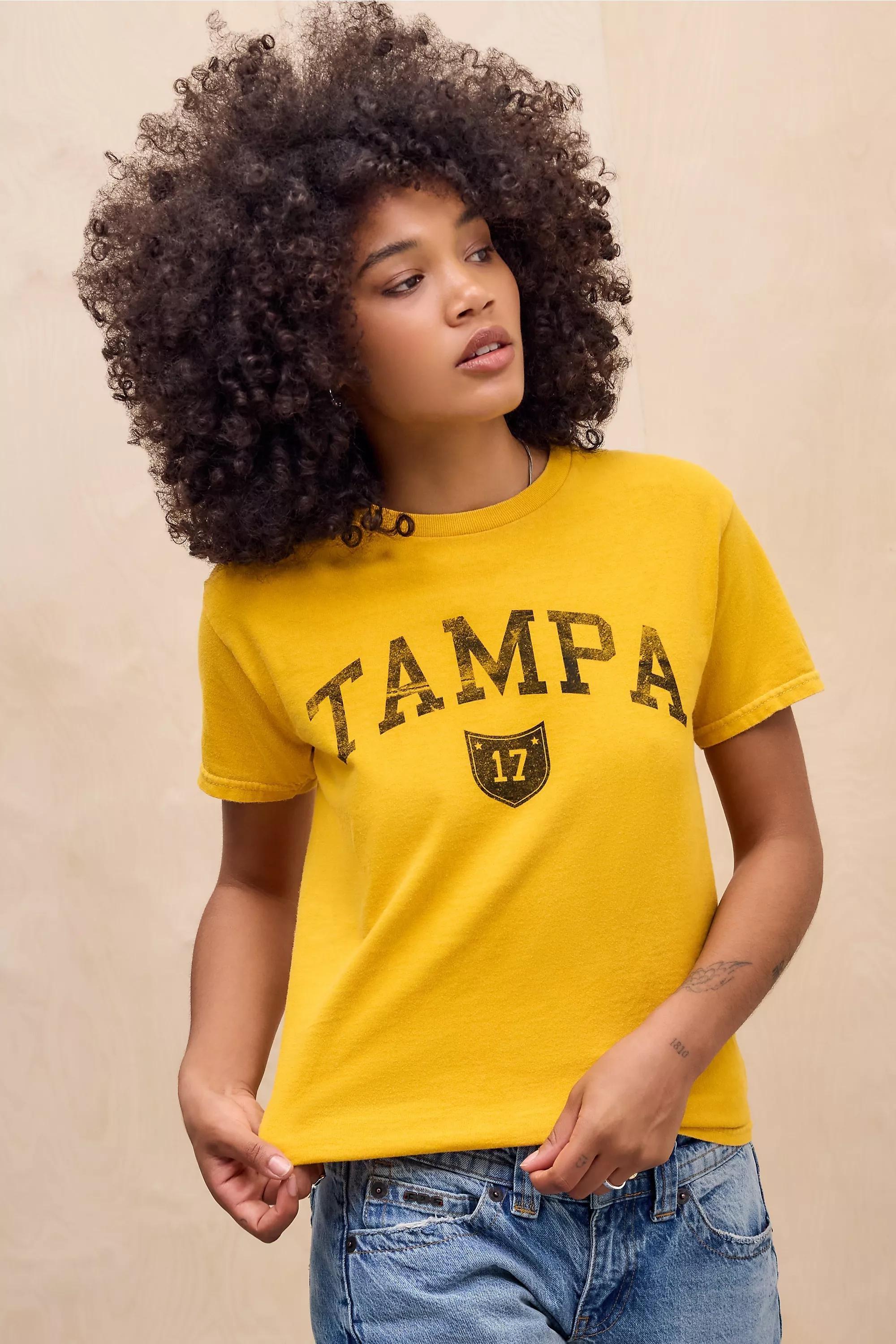 Yellow Uo Printed Relaxed T-Shirt, YEL, large image number 2