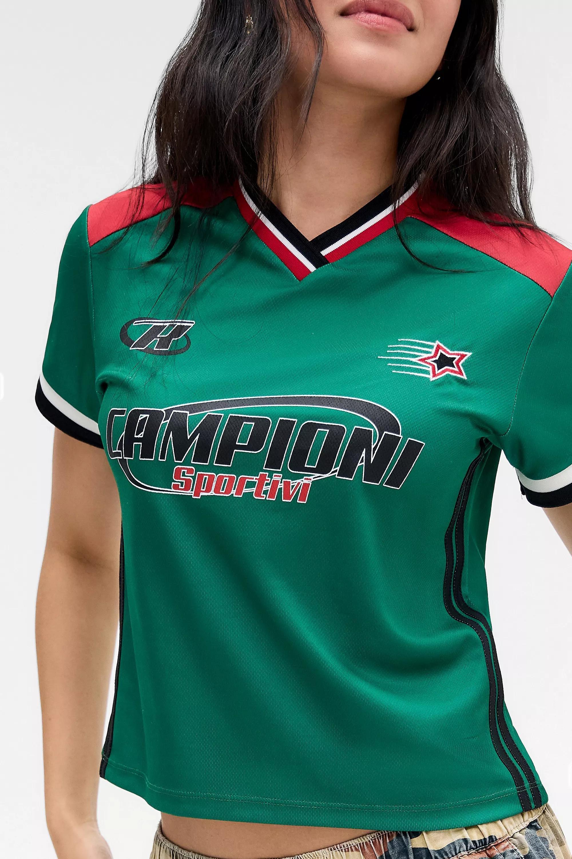 GREEN Campioni Green Short Sleeve Football T-Shirt, GRN, medium