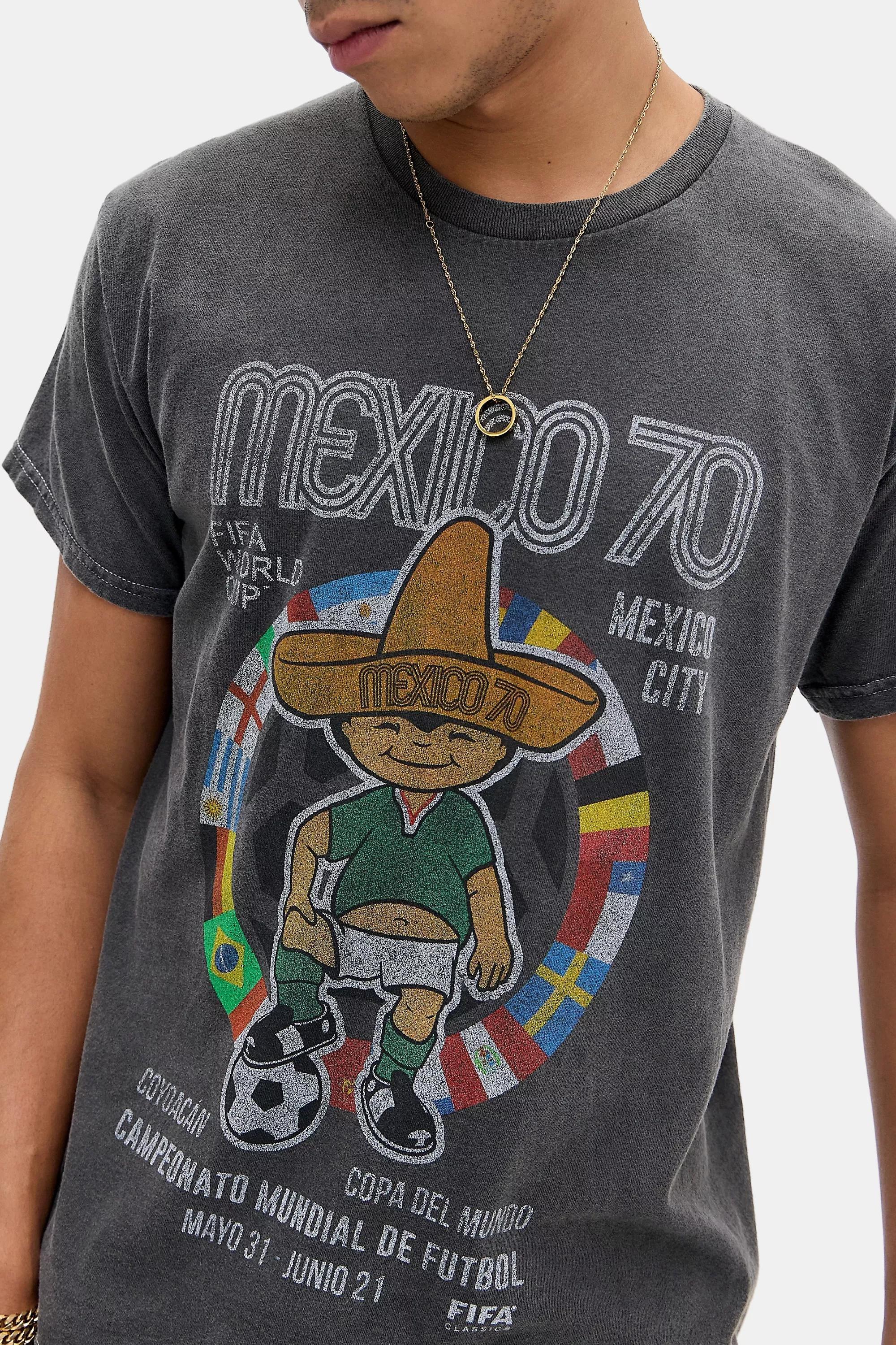 Black Uo Mexico Football T-Shirt, BLK, large image number 1