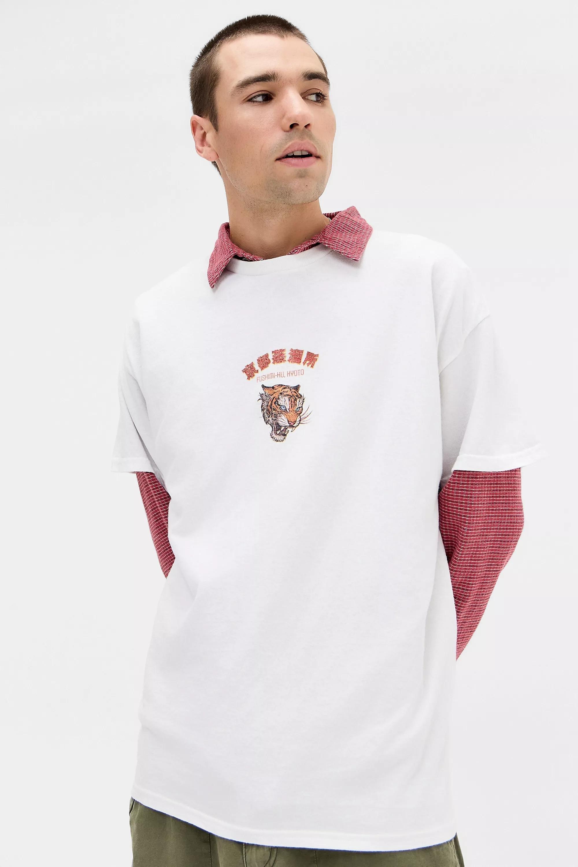 WHITE UO White Tiger Brewing T-Shirt, WHT, large image number 1