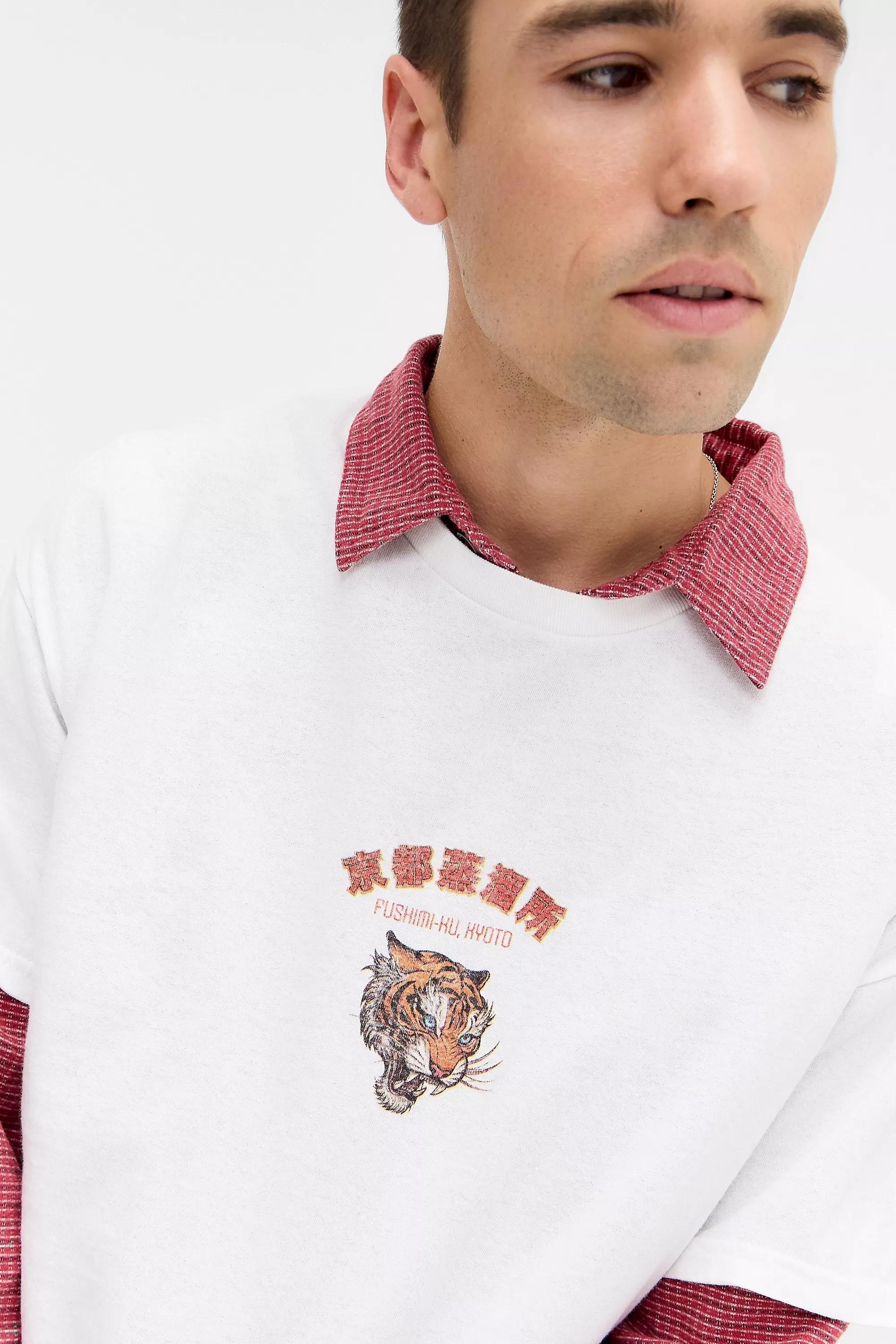 WHITE UO White Tiger Brewing T-Shirt, WHT, large image number 3