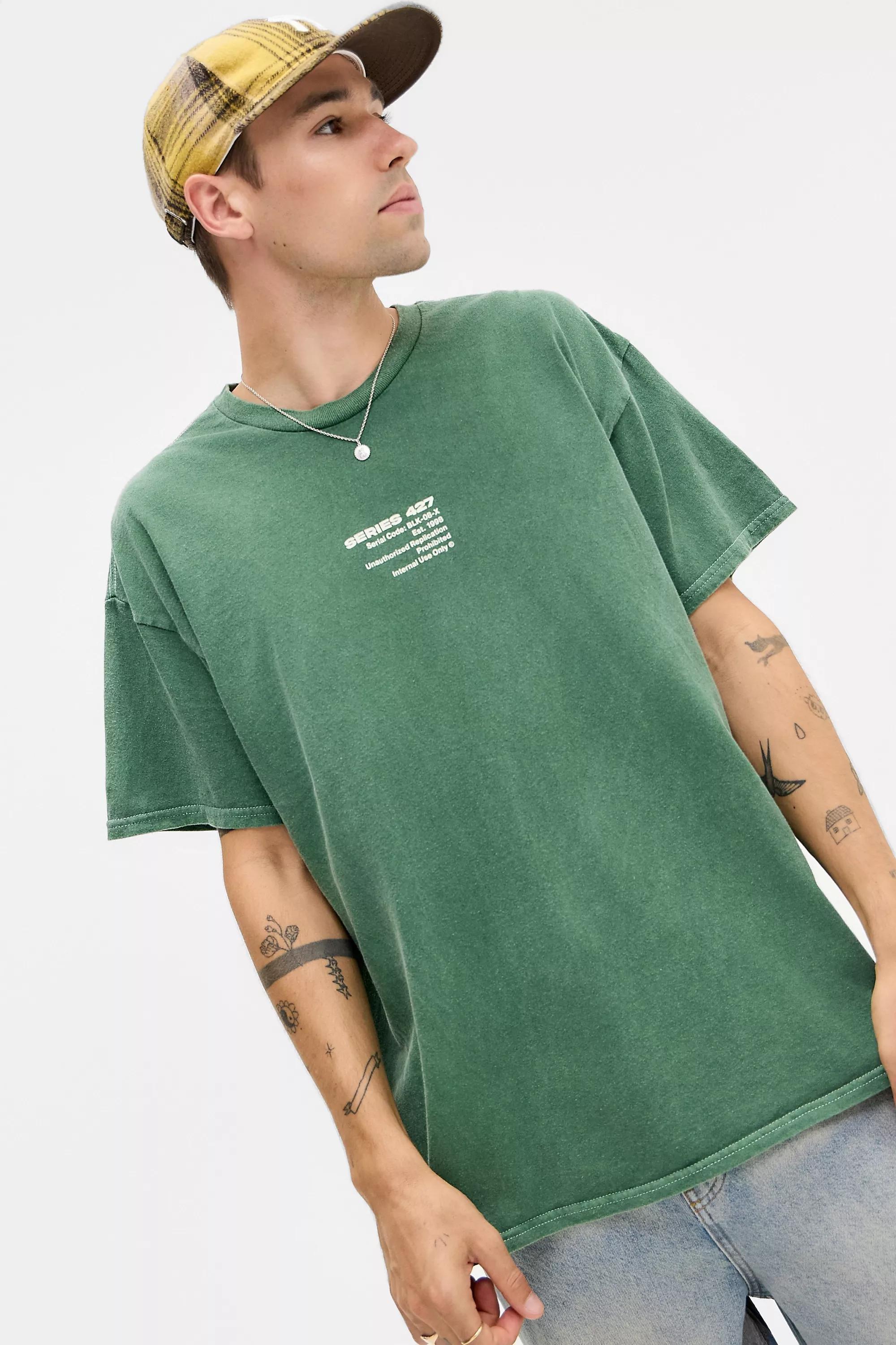 GREEN UO Green Blueprints T-Shirt, GRN, large image number 1