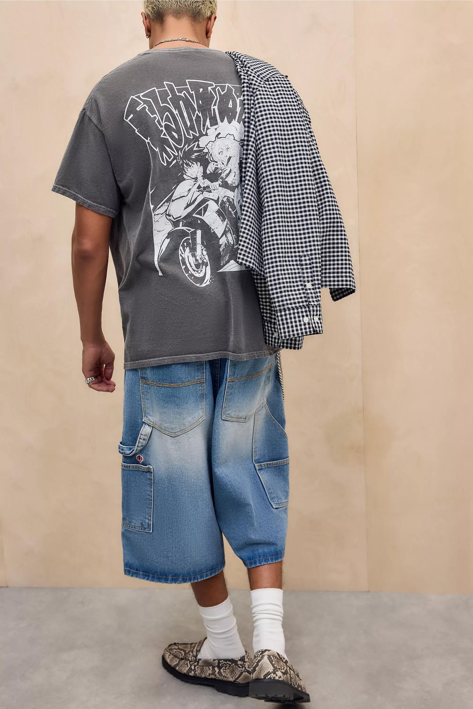 Black Uo Anime Motorbike T-Shirt, BLK, large image number 3