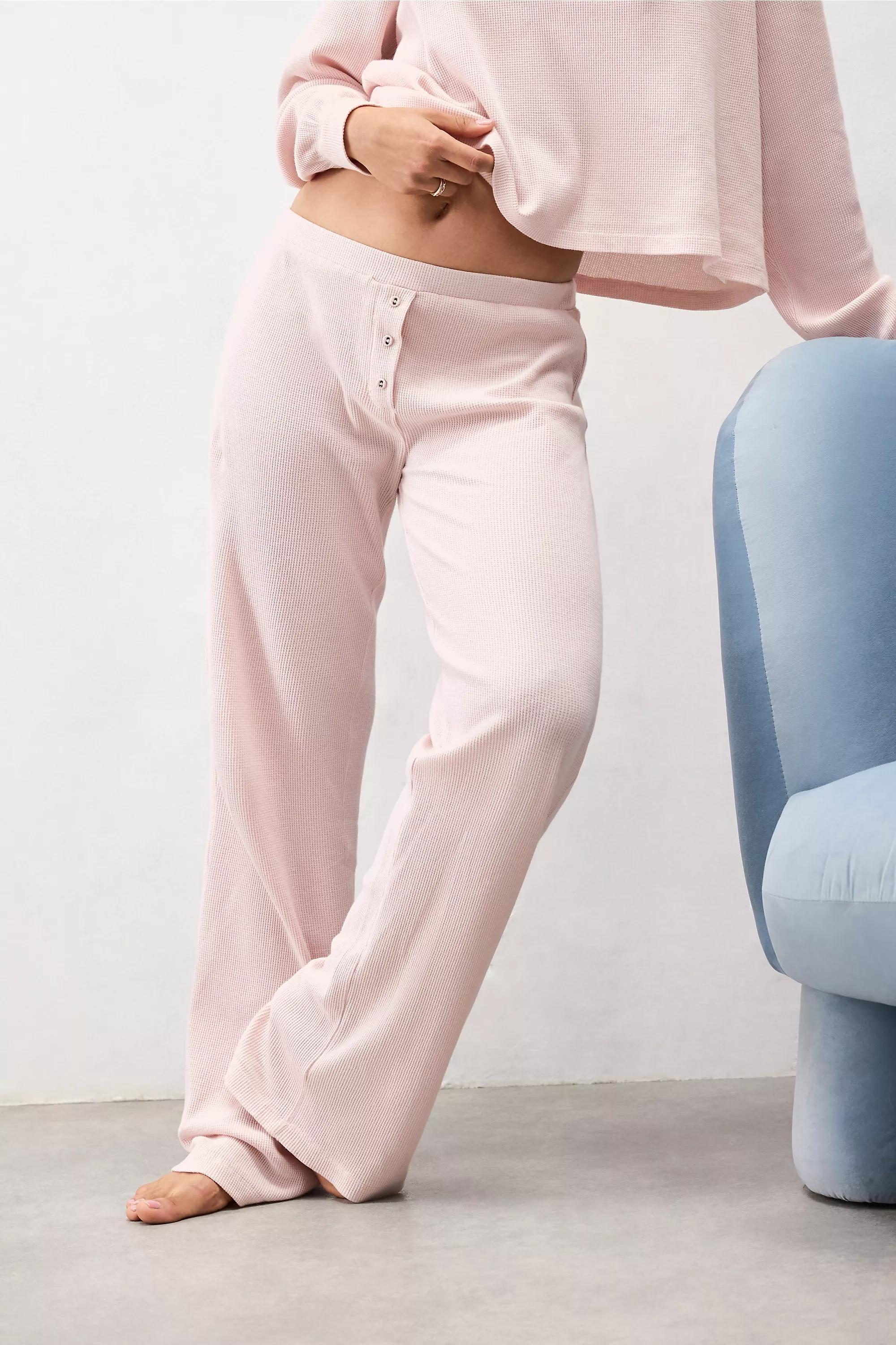 Pink Out From Under Sami Waffle Pyjama Trousers, A301_0610, large image number 1