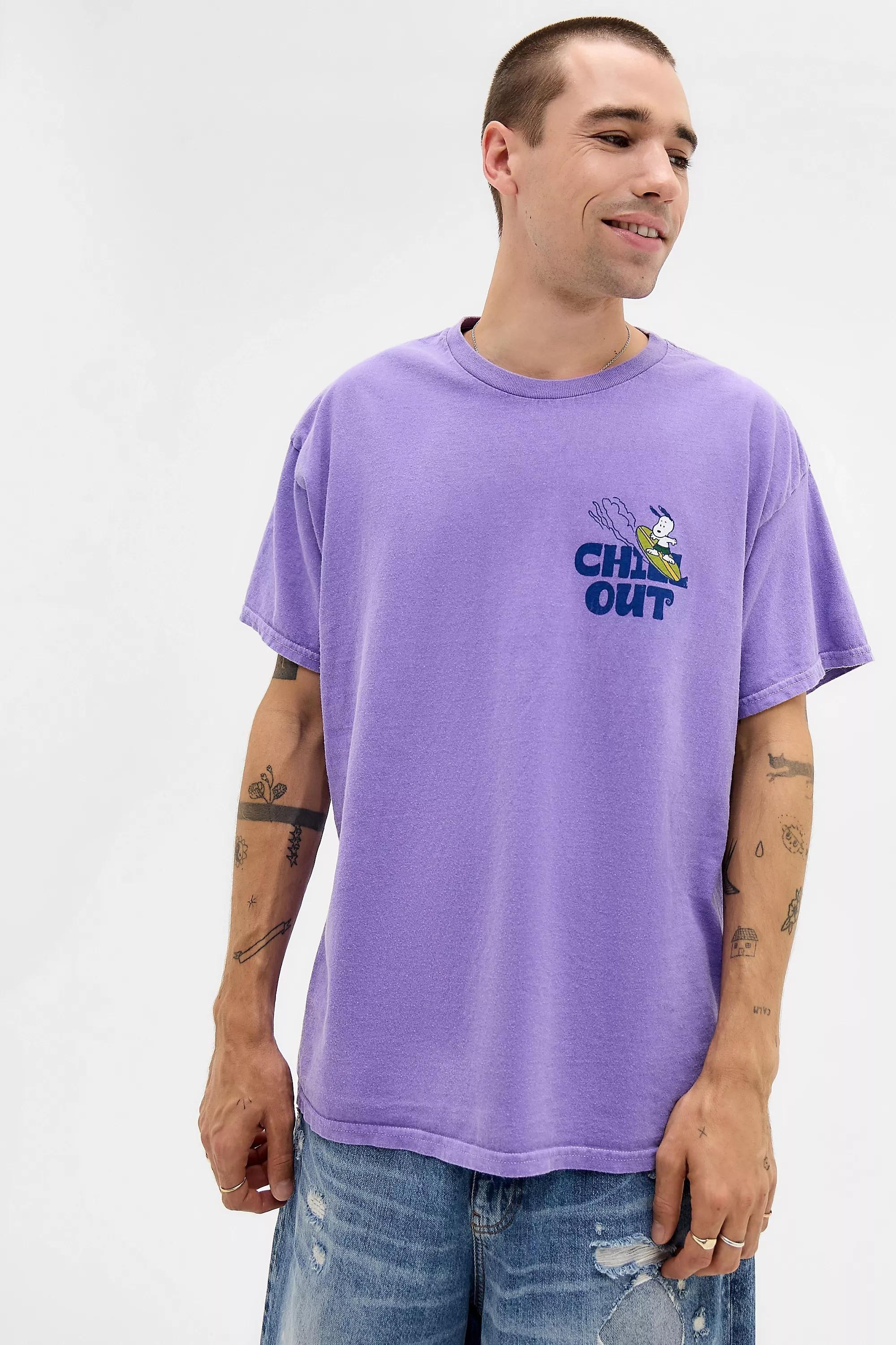 Purple Uo Chill Out Snoopy T-Shirt, PURP, large image number 3
