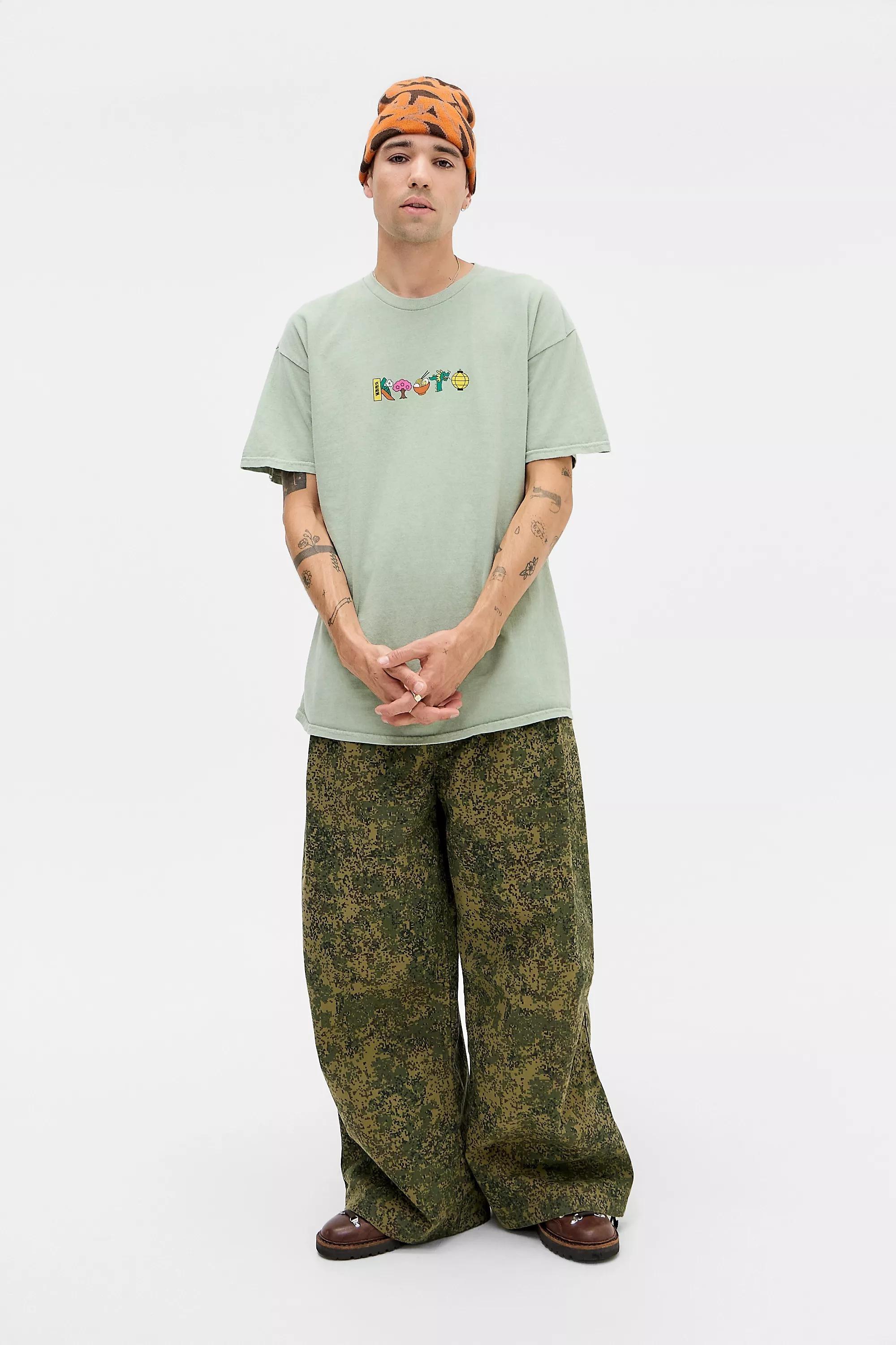 Green Uo Relaxed Kyoto T-Shirt, GRN, medium