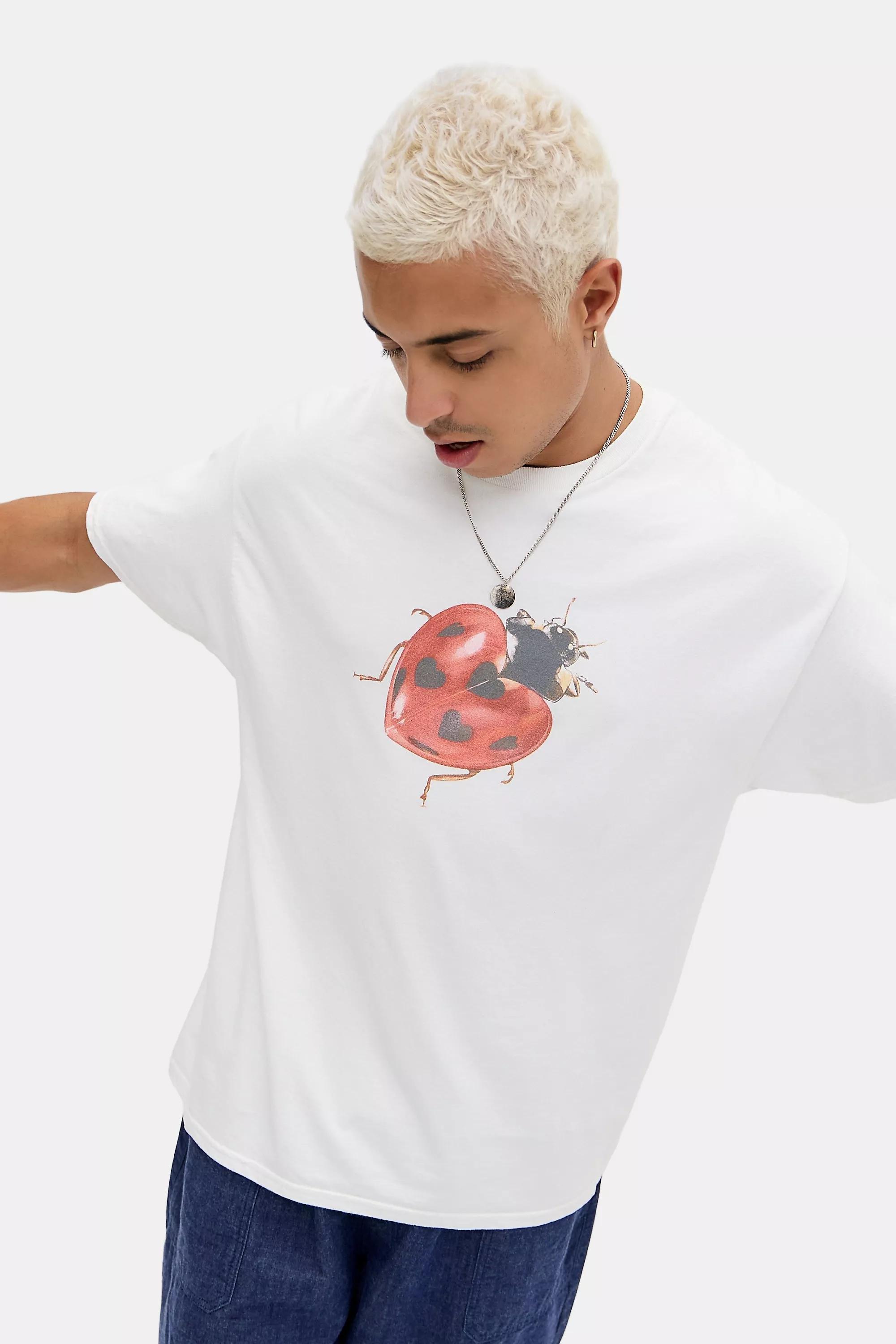 UO Ecru Ladybird T-Shirt, CREME, large image number 1