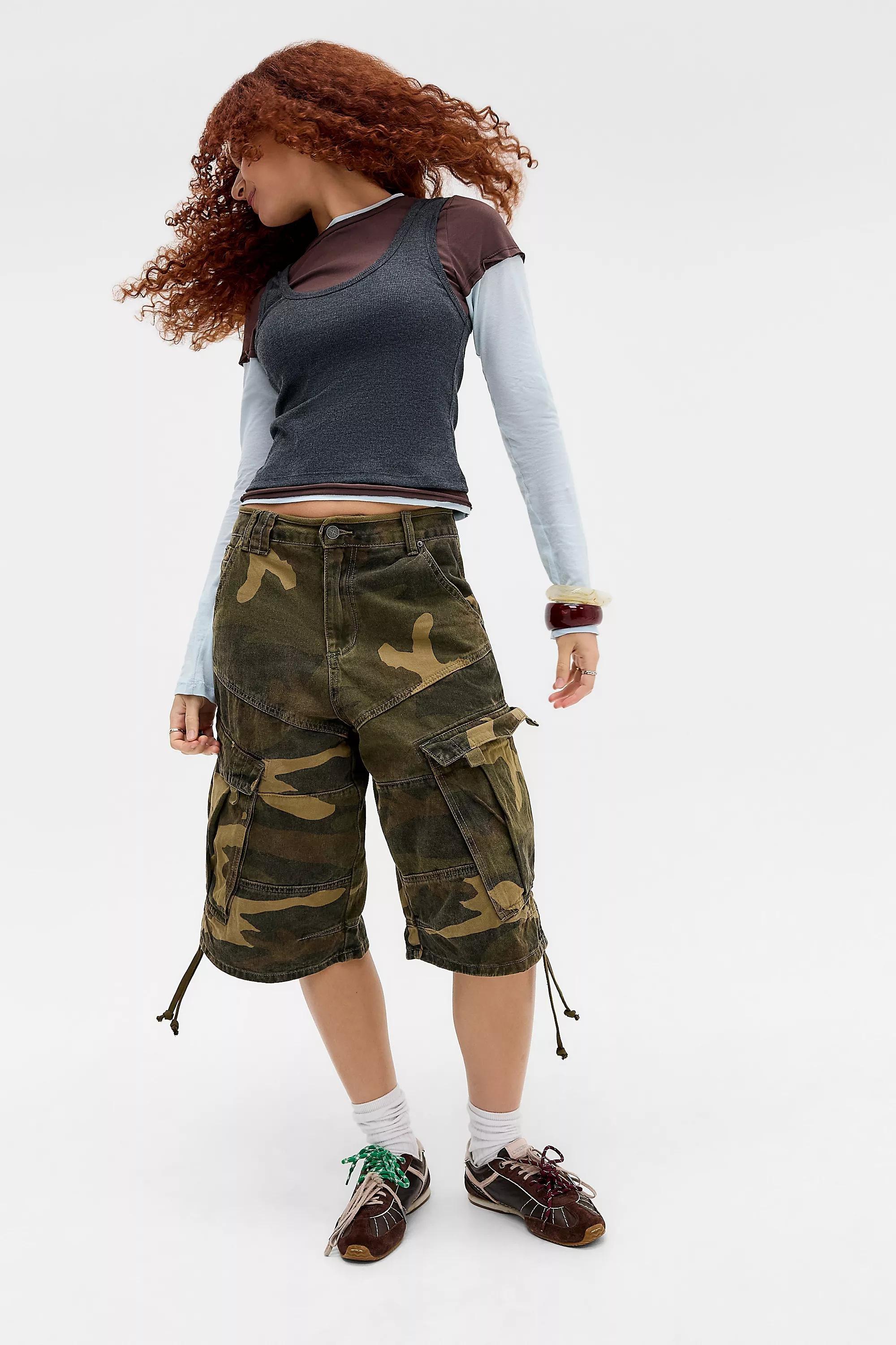 Multicolour Jaded London Cadet Camo Shorts, ASSORT, large image number 1