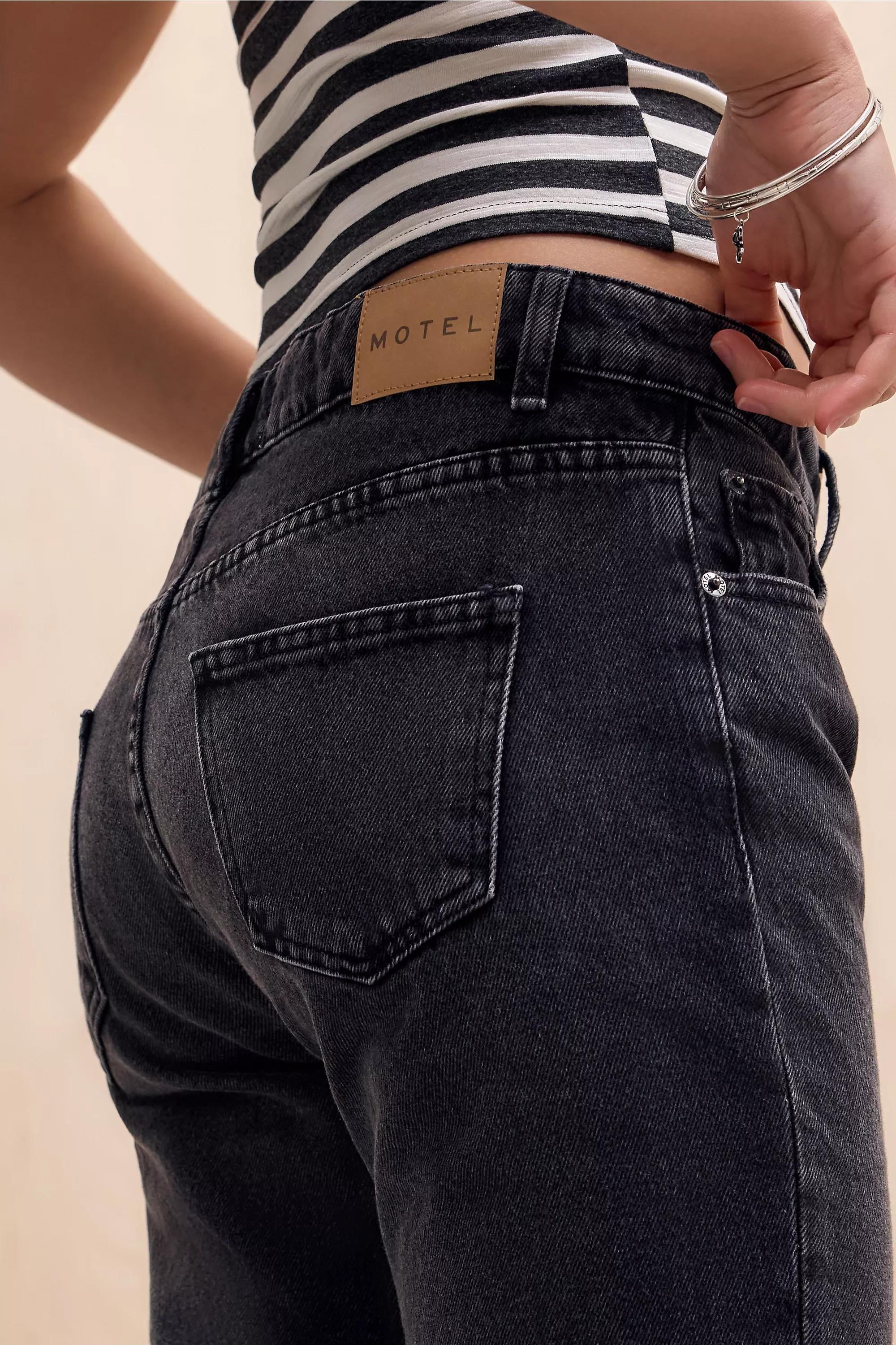 Black Motel Low Rise Rigid Flare Jeans, BLK, large image number 2