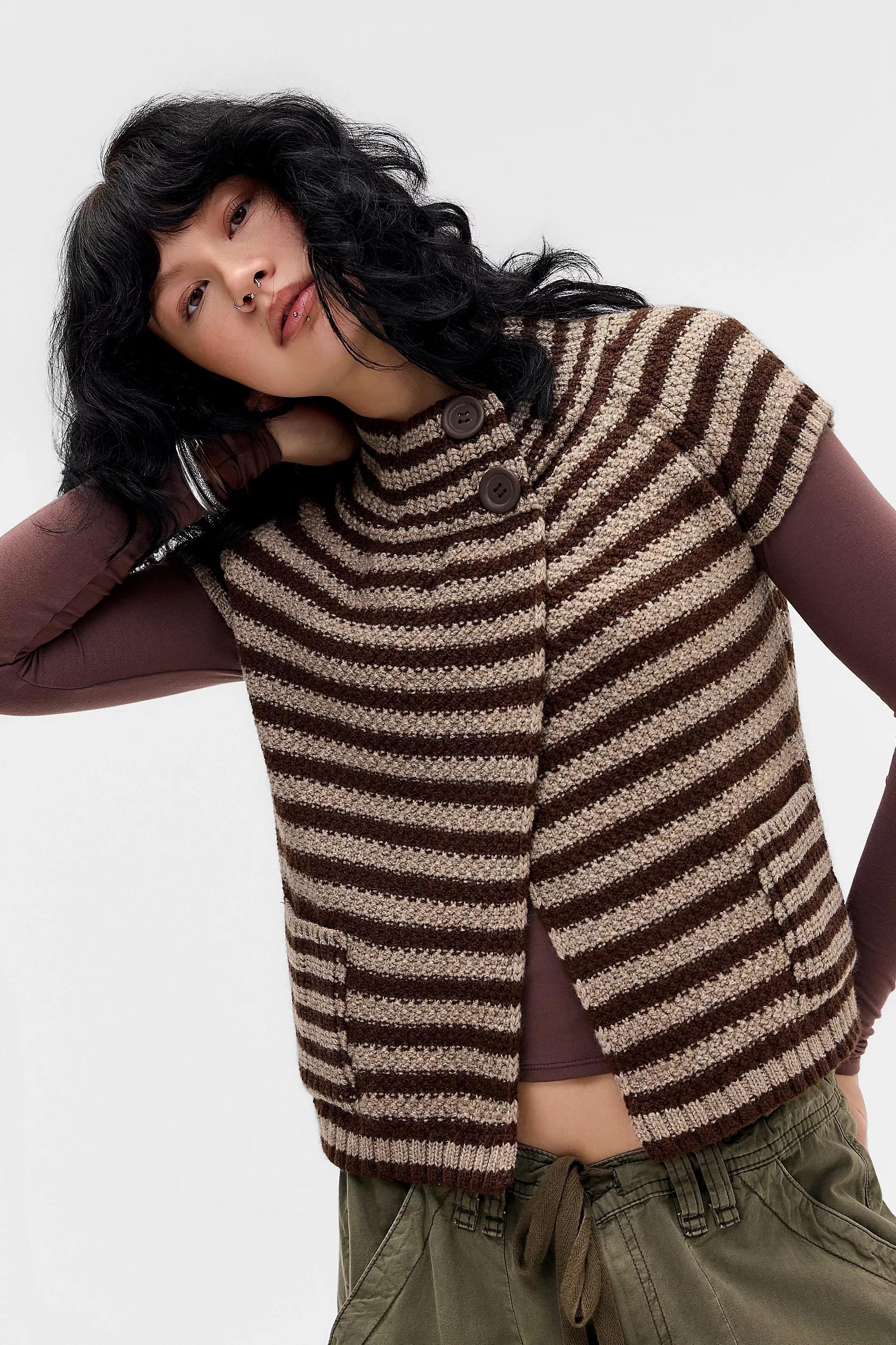 BROWN UO Pea Coat, BRN, large image number 0