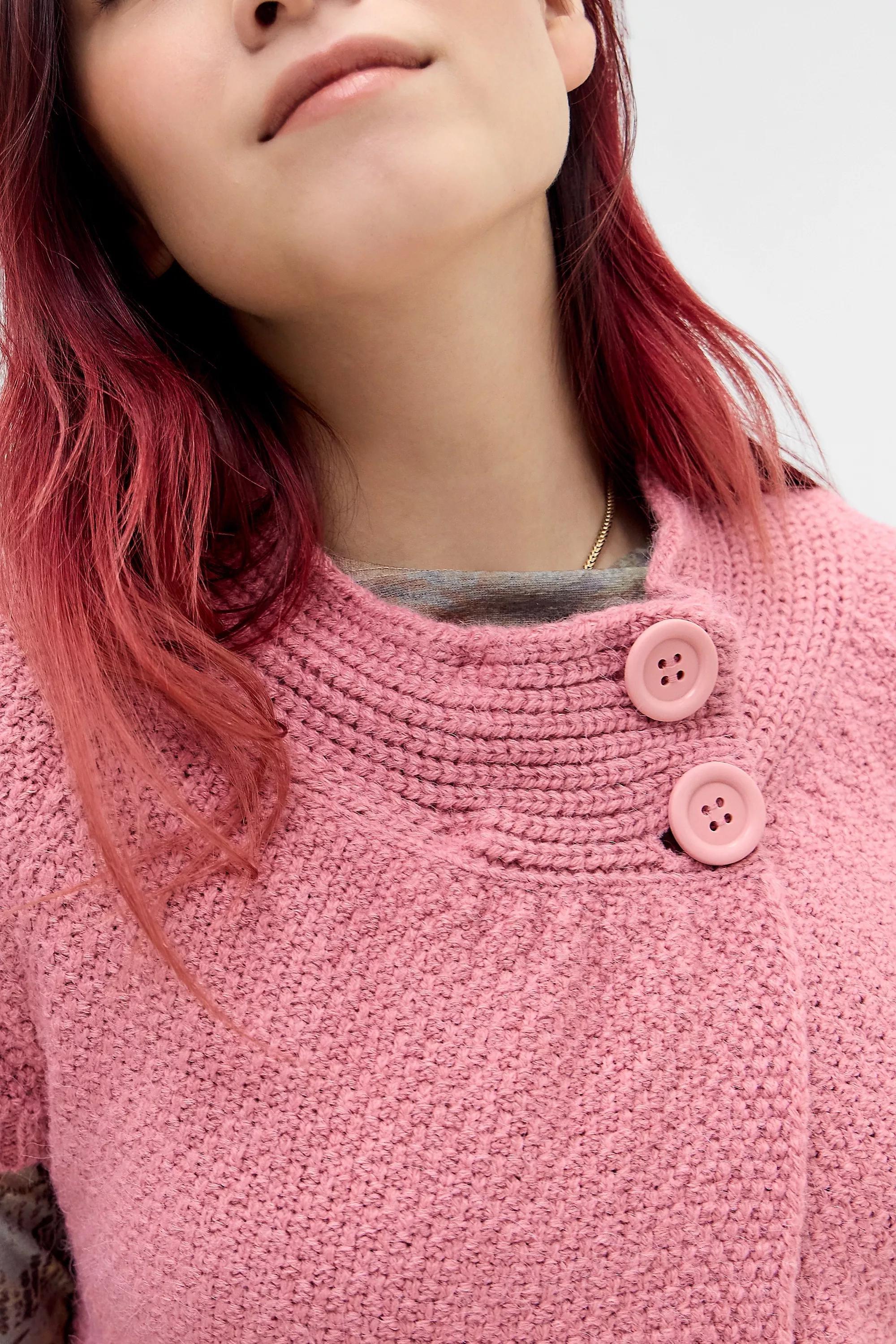 Blush Pink Uo Pea Coat, A301_0610, large image number 3