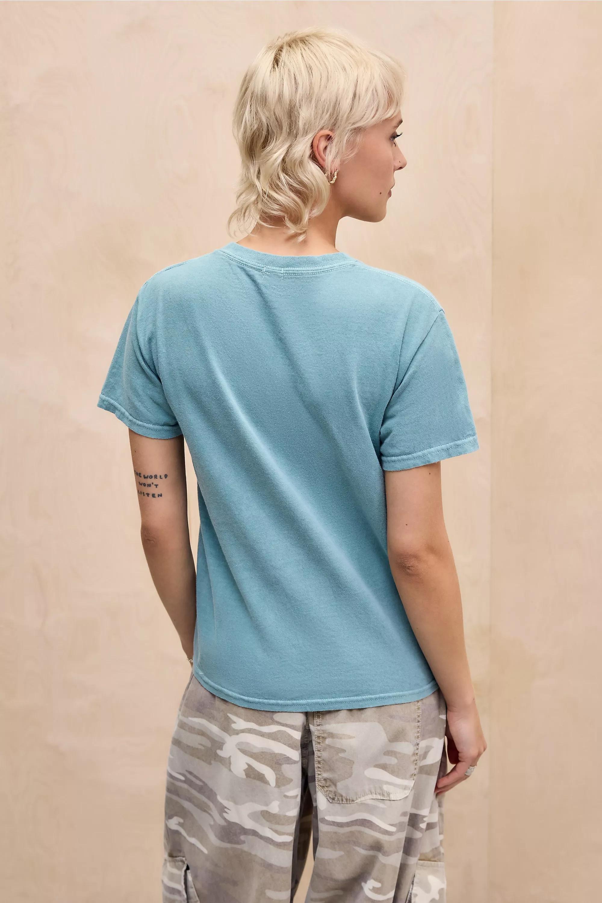 Blue Bdg Printed Relaxed T-Shirt, LT GREEN, medium