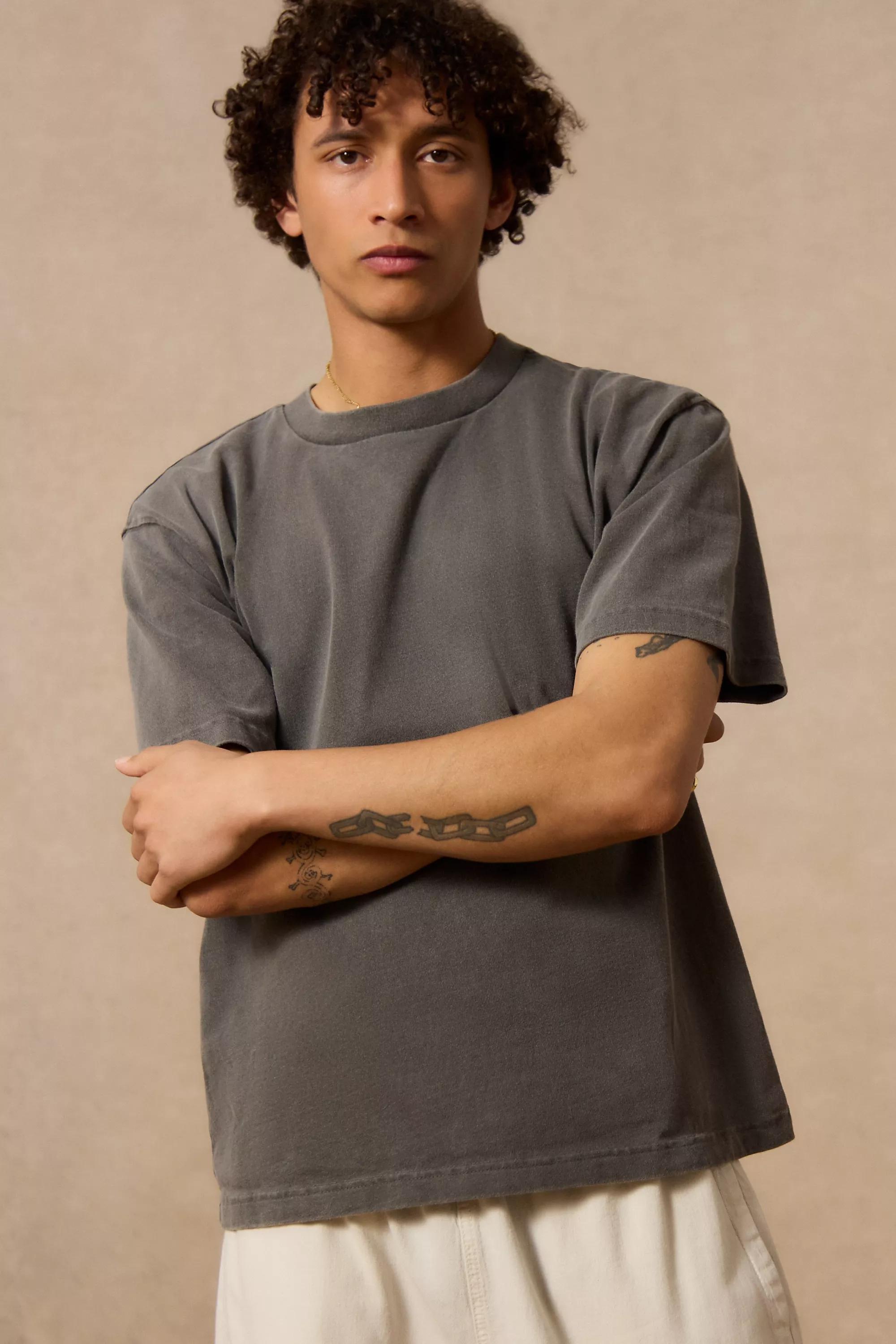 Black Washed Black Loom T-Shirt, , large image number 1