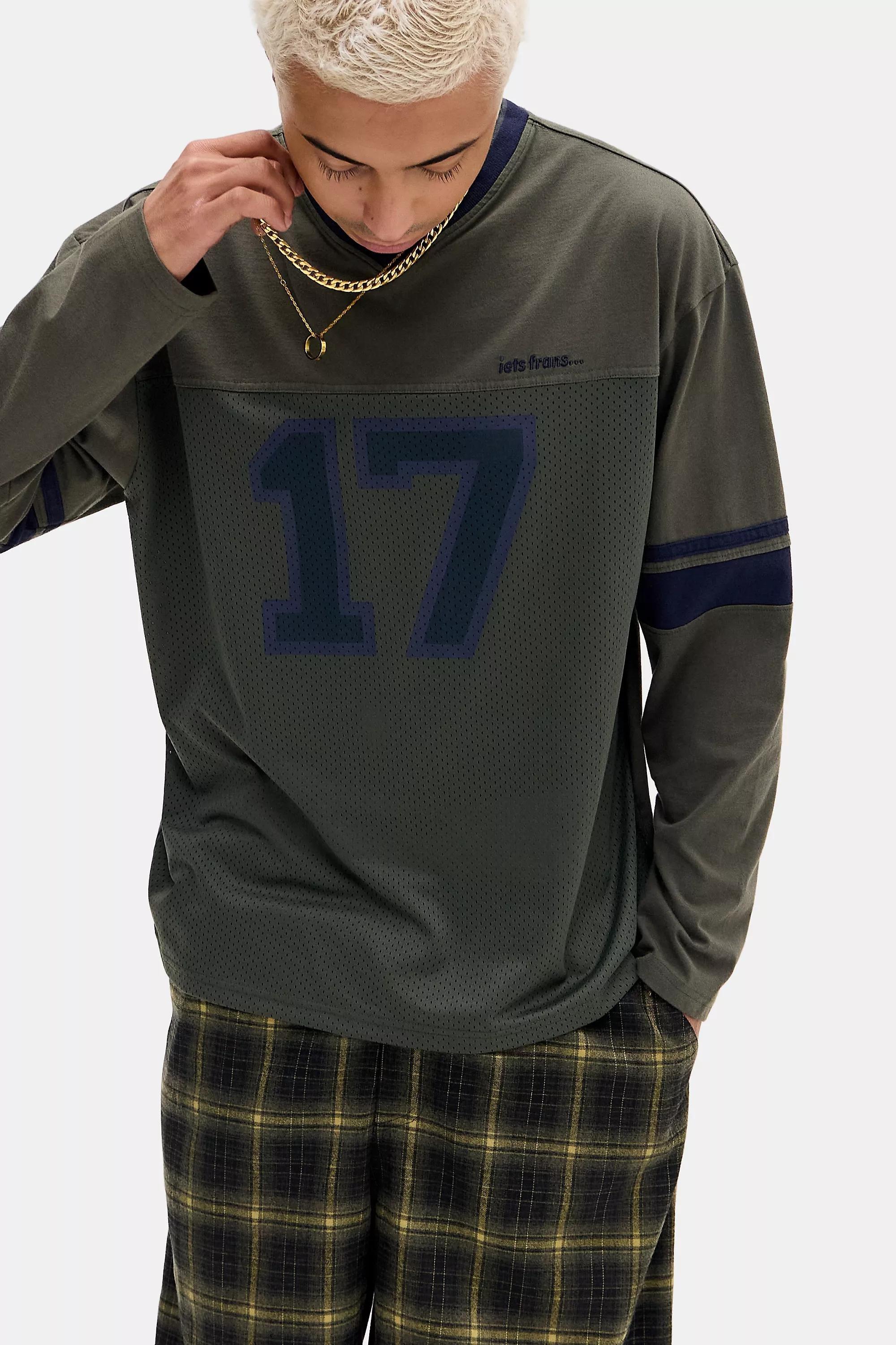 Green iets frans... Airtex 17 Long Sleeve T-Shirt, GRN, medium