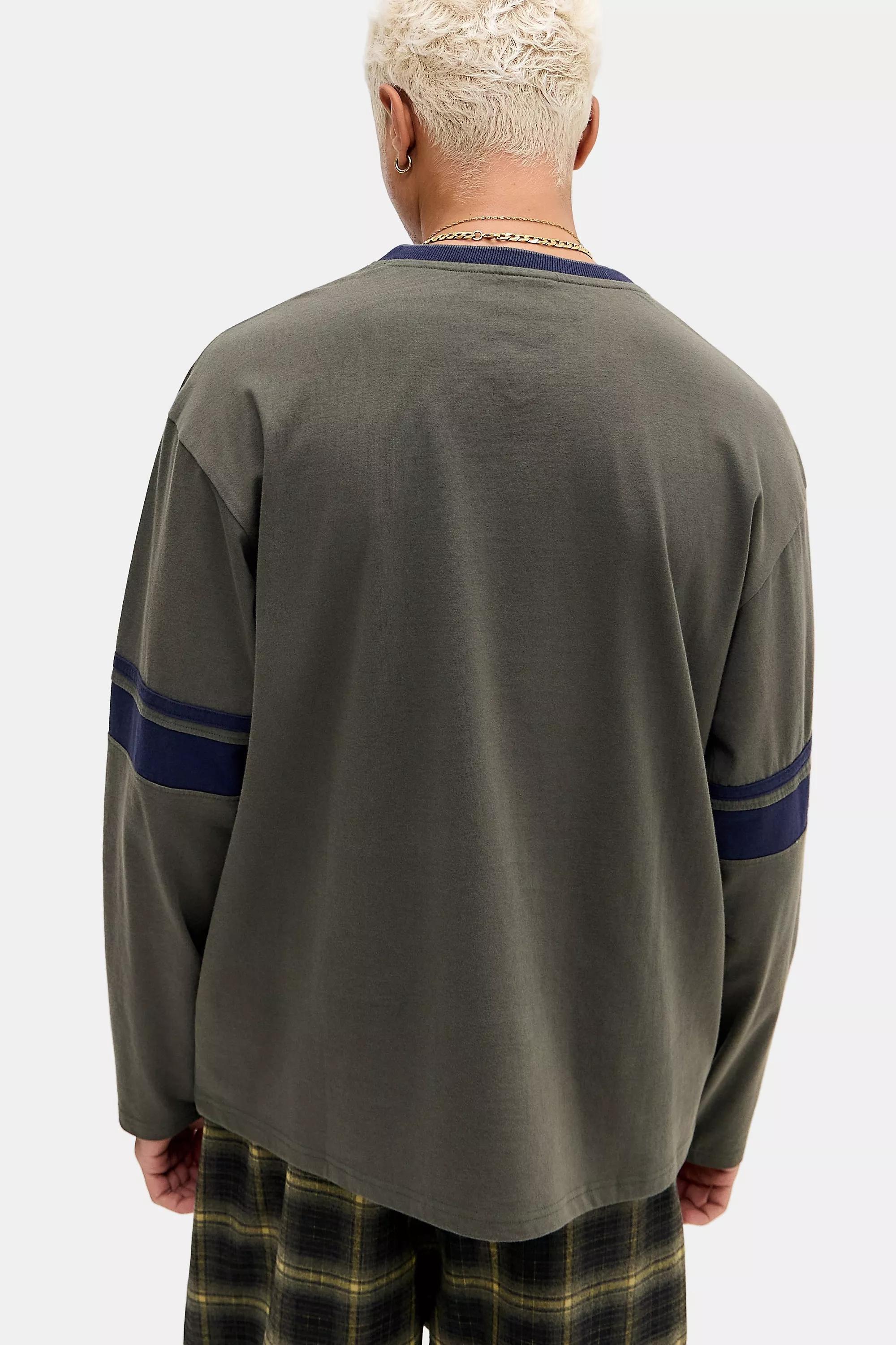 Green iets frans... Airtex 17 Long Sleeve T-Shirt, GRN, large image number 3