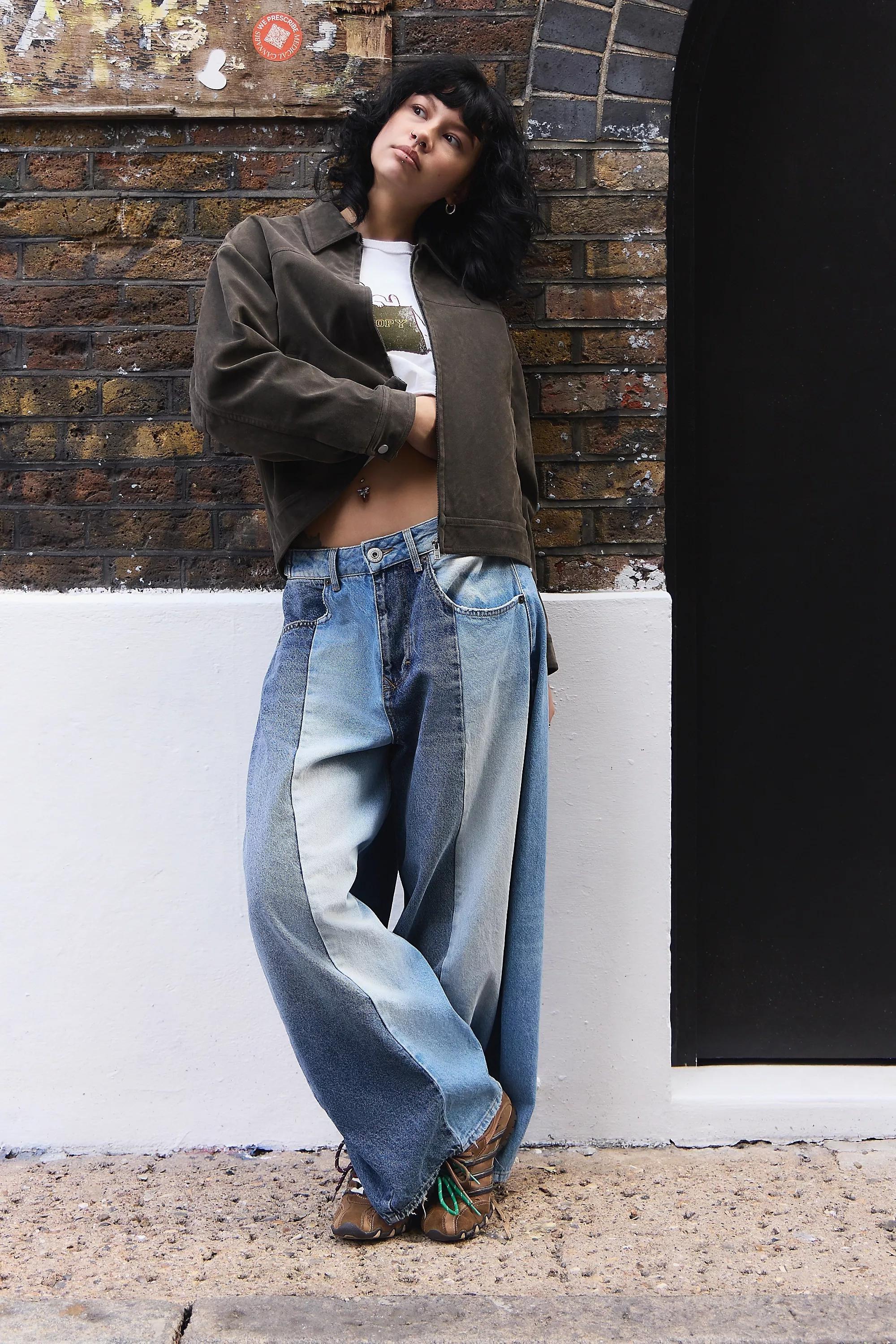 KHAKI BDG Luca Faux Suede Jacket, KHAKI, large image number 1