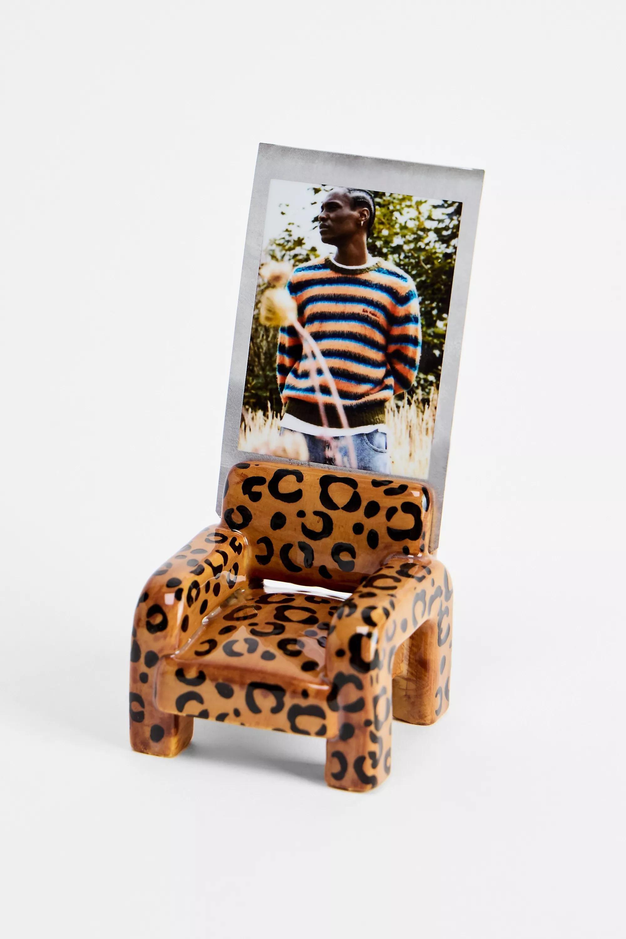 Multicolour Leopard Chair Photo Holder, ASSORT, medium