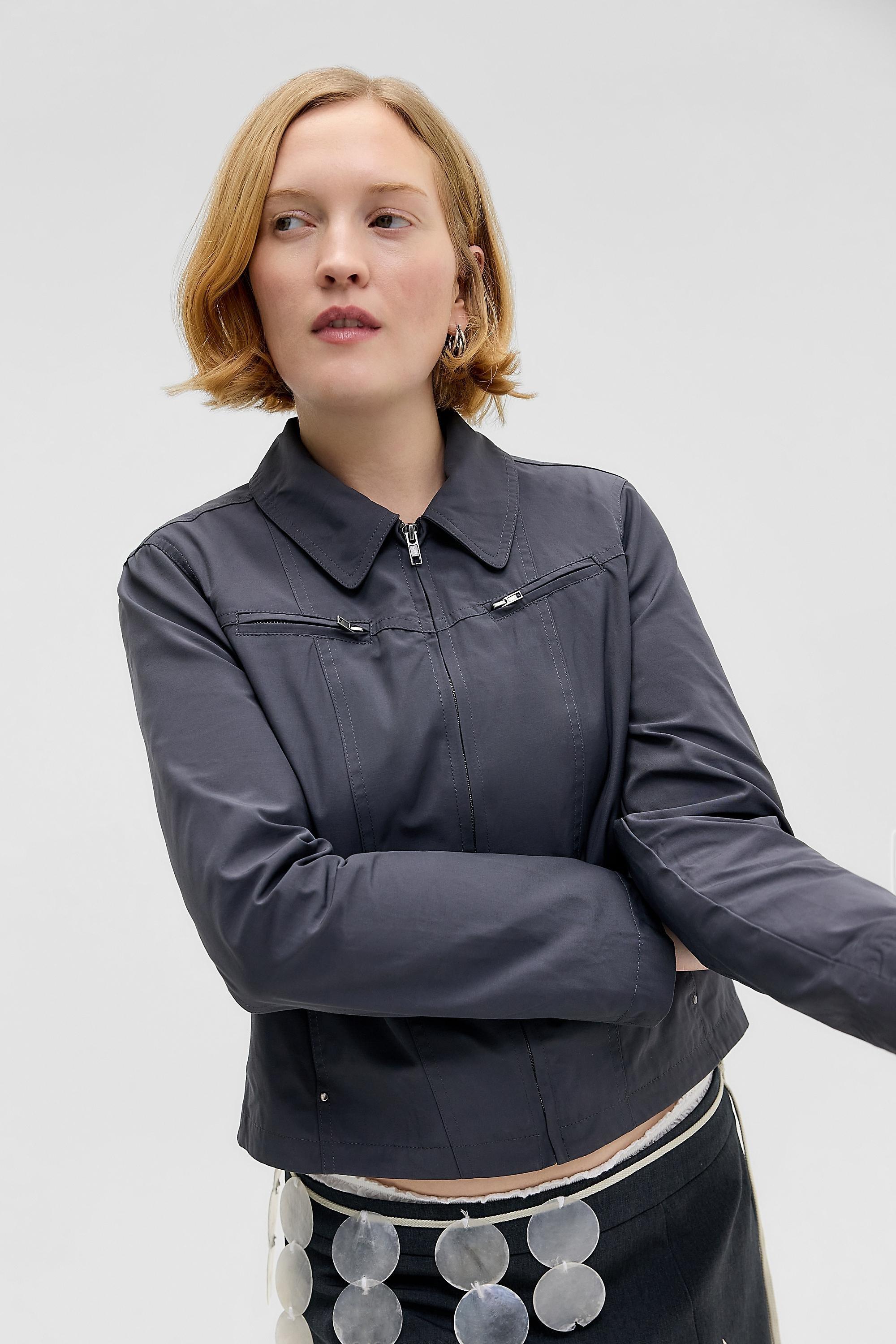 Grey iets frans... Fitted Tailored Tech Jacket, GREY, large image number 5