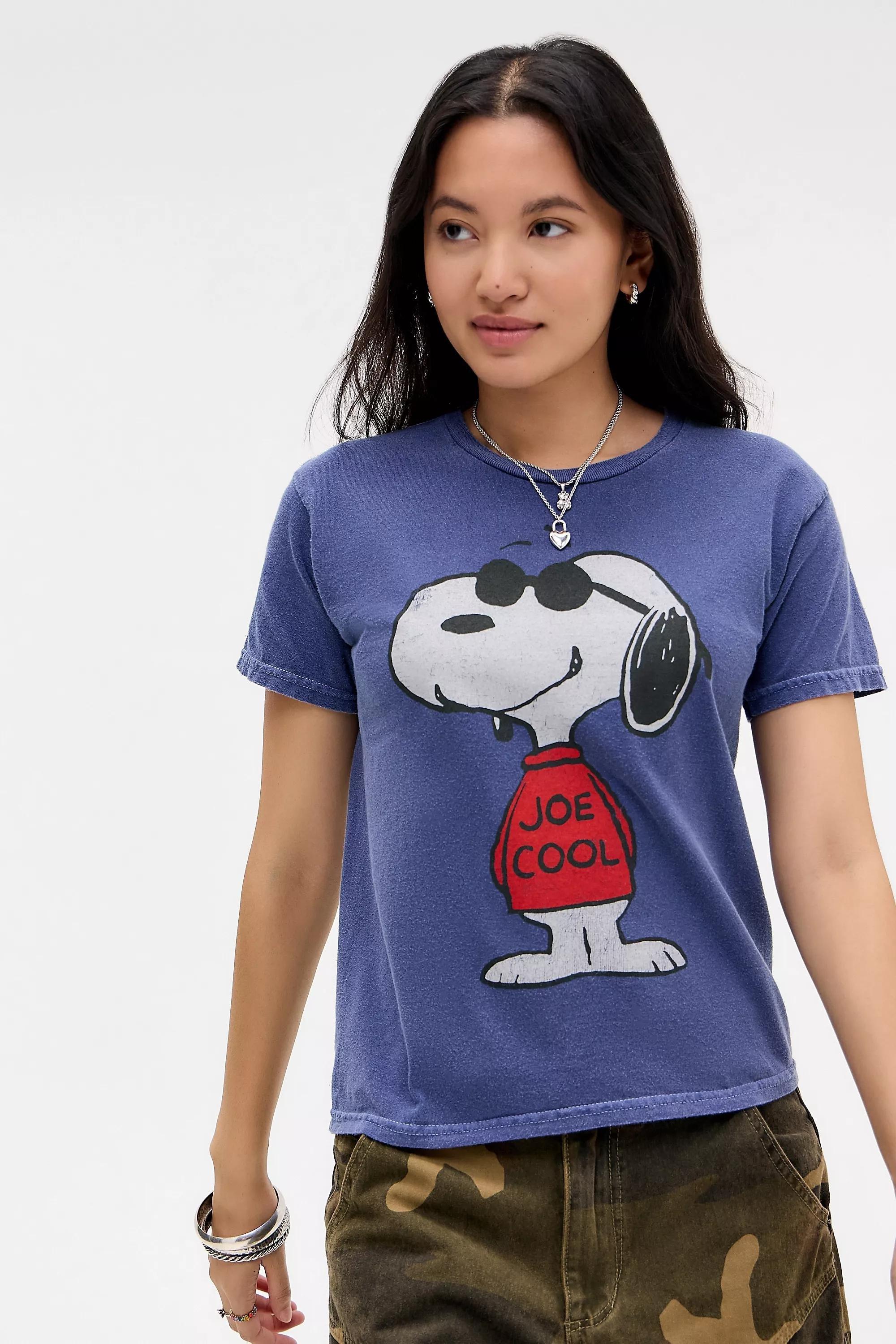 NAVY UO Joe Cool Snoopy Relaxed T-Shirt, NAVY, large image number 2