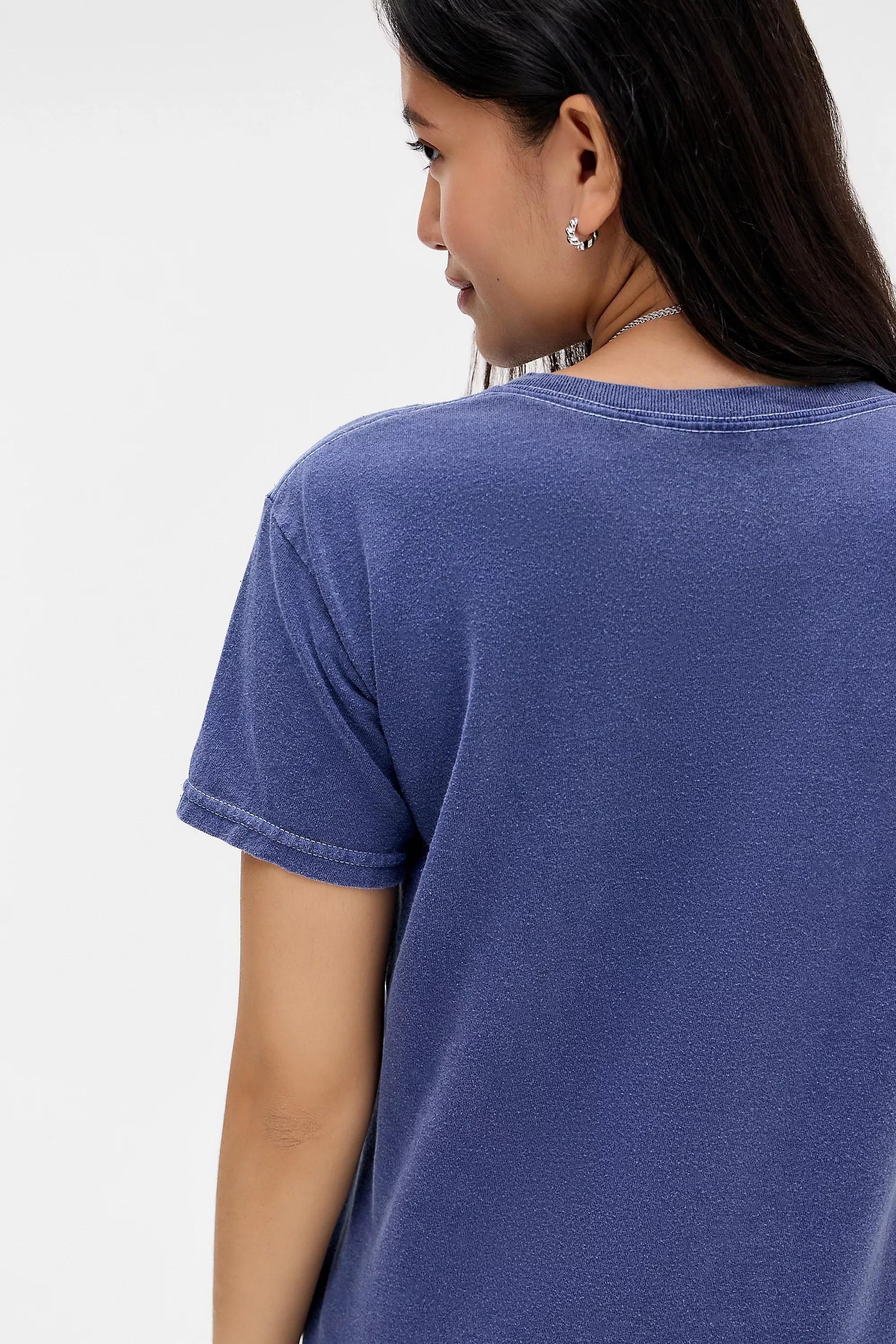 NAVY UO Joe Cool Snoopy Relaxed T-Shirt, NAVY, large image number 3