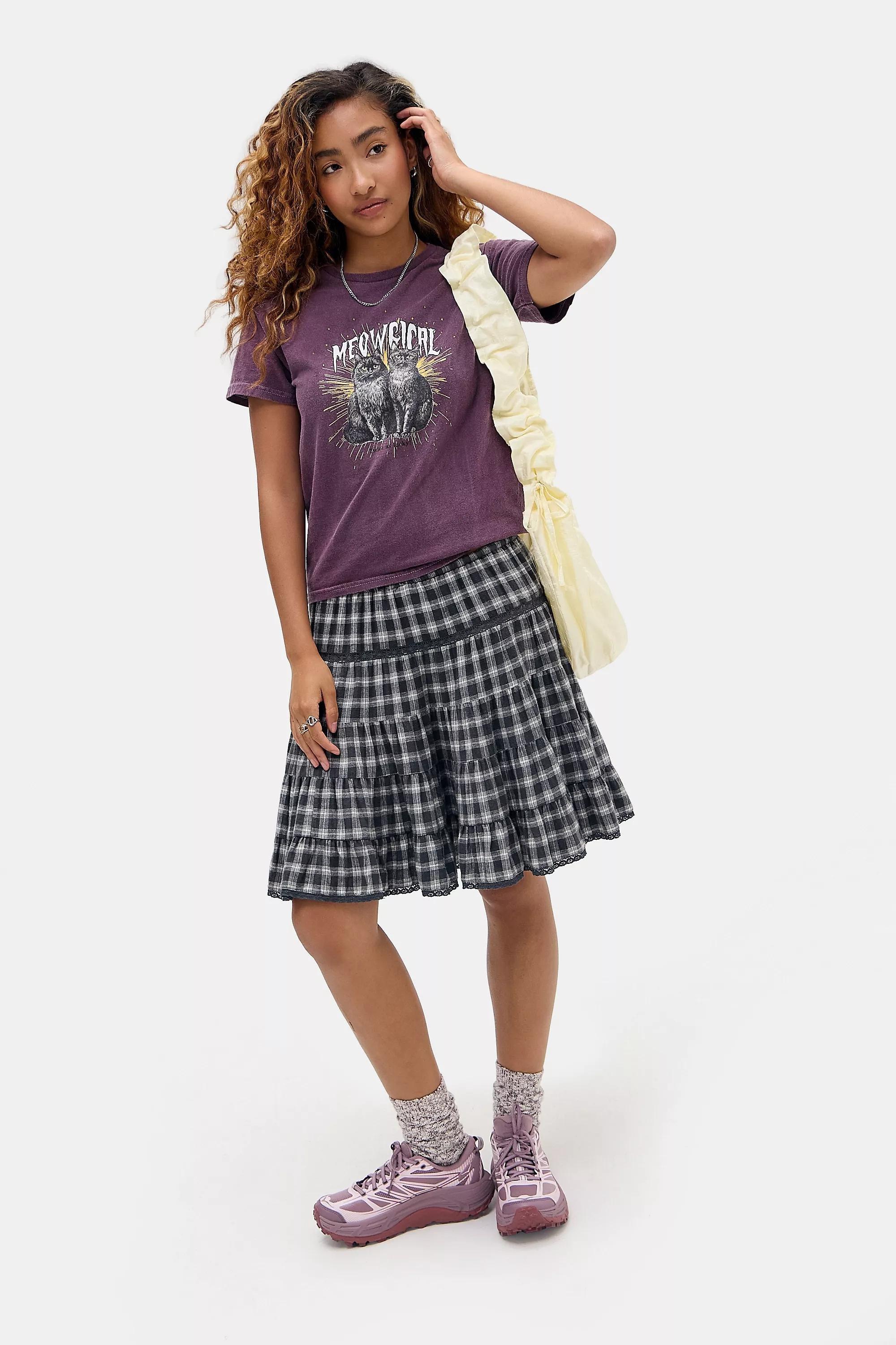 PURPLE UO Meowgical Cats Relaxed T-Shirt, PURP, large image number 2