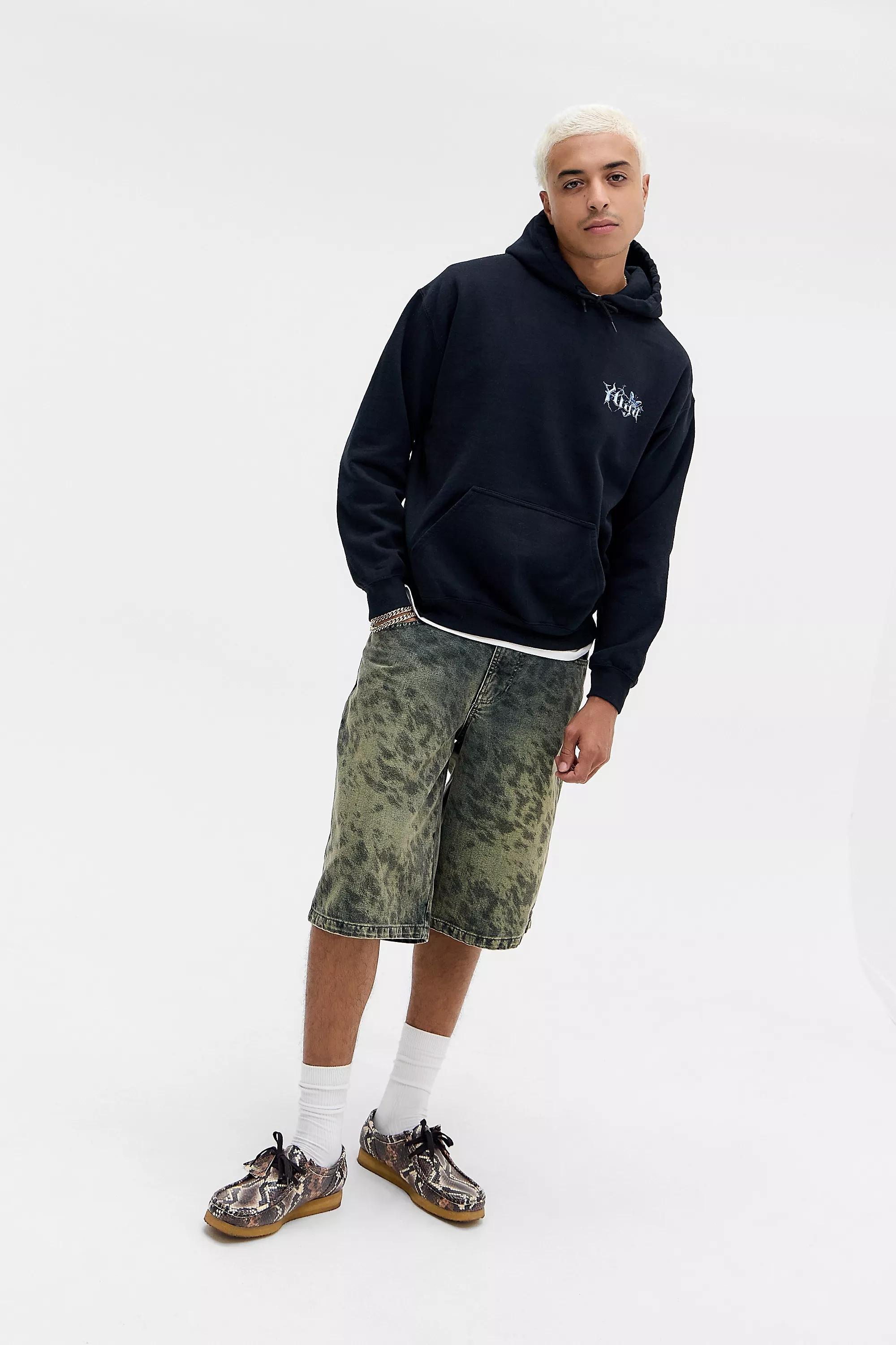 Navy Uo Gothic Chrome Butterfly Hoodie, , large image number 2