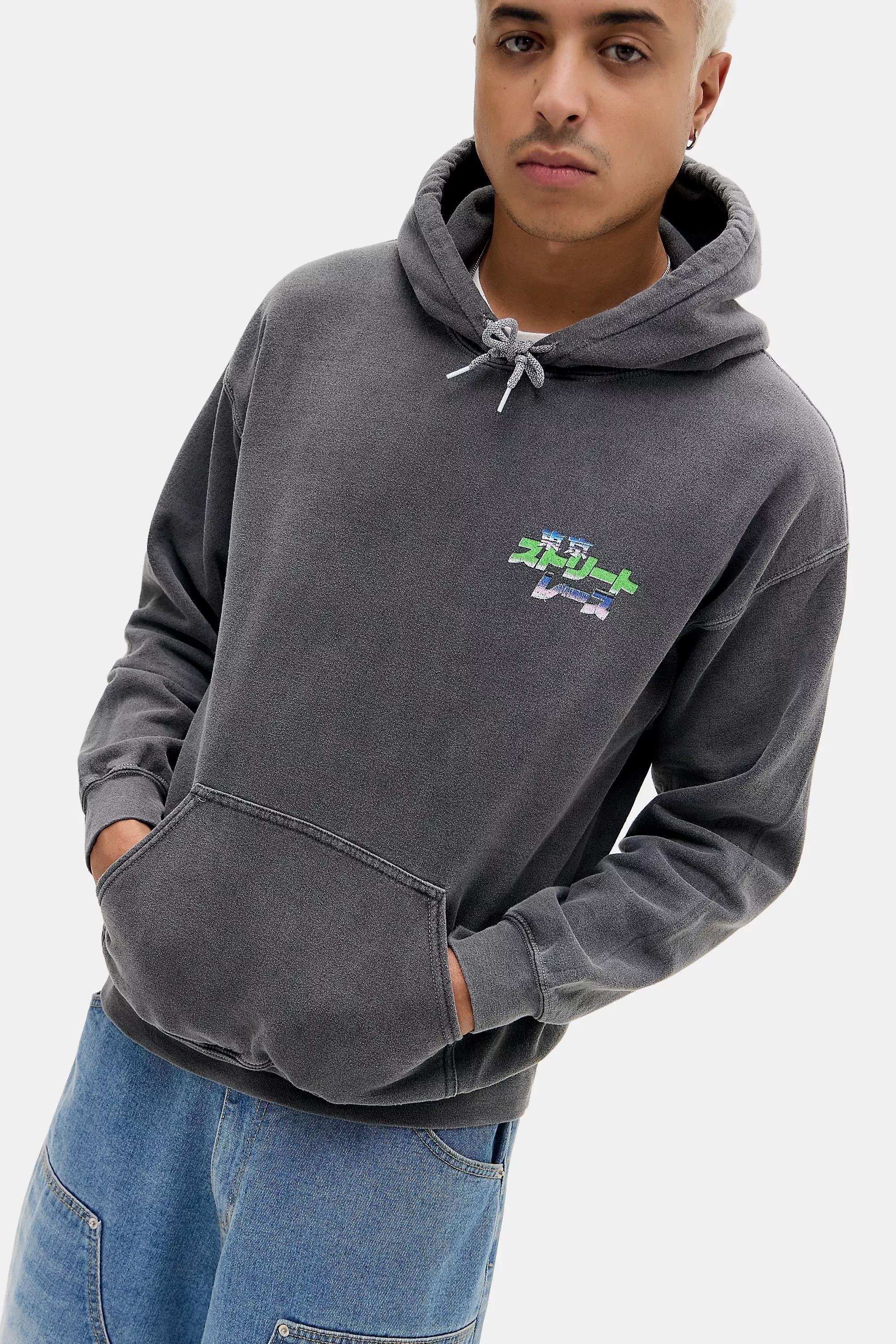 Black Neon Asiatic Car Hoodie, , large image number 1