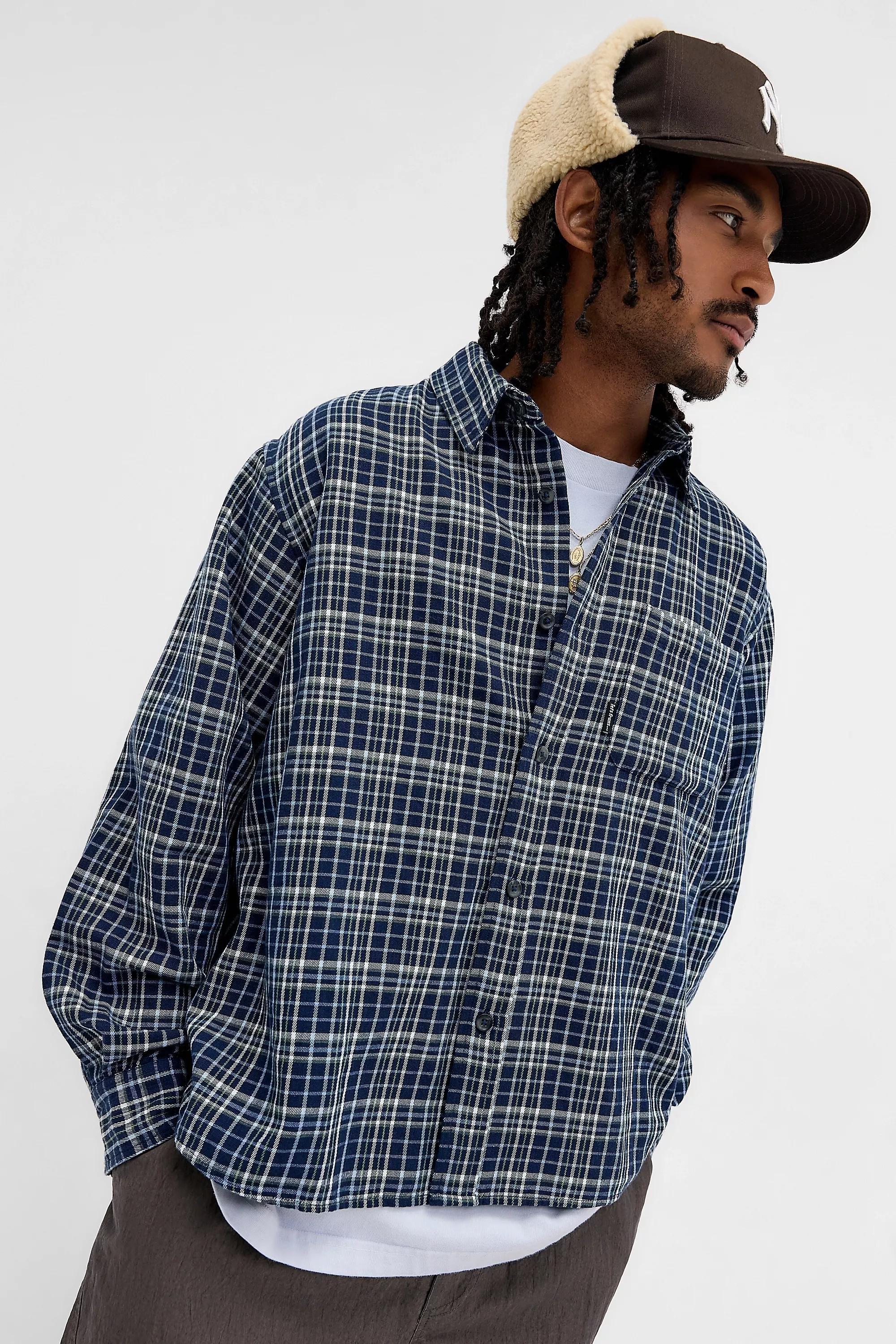 Navy iets frans... Lenn Check Shirt, D BL, medium