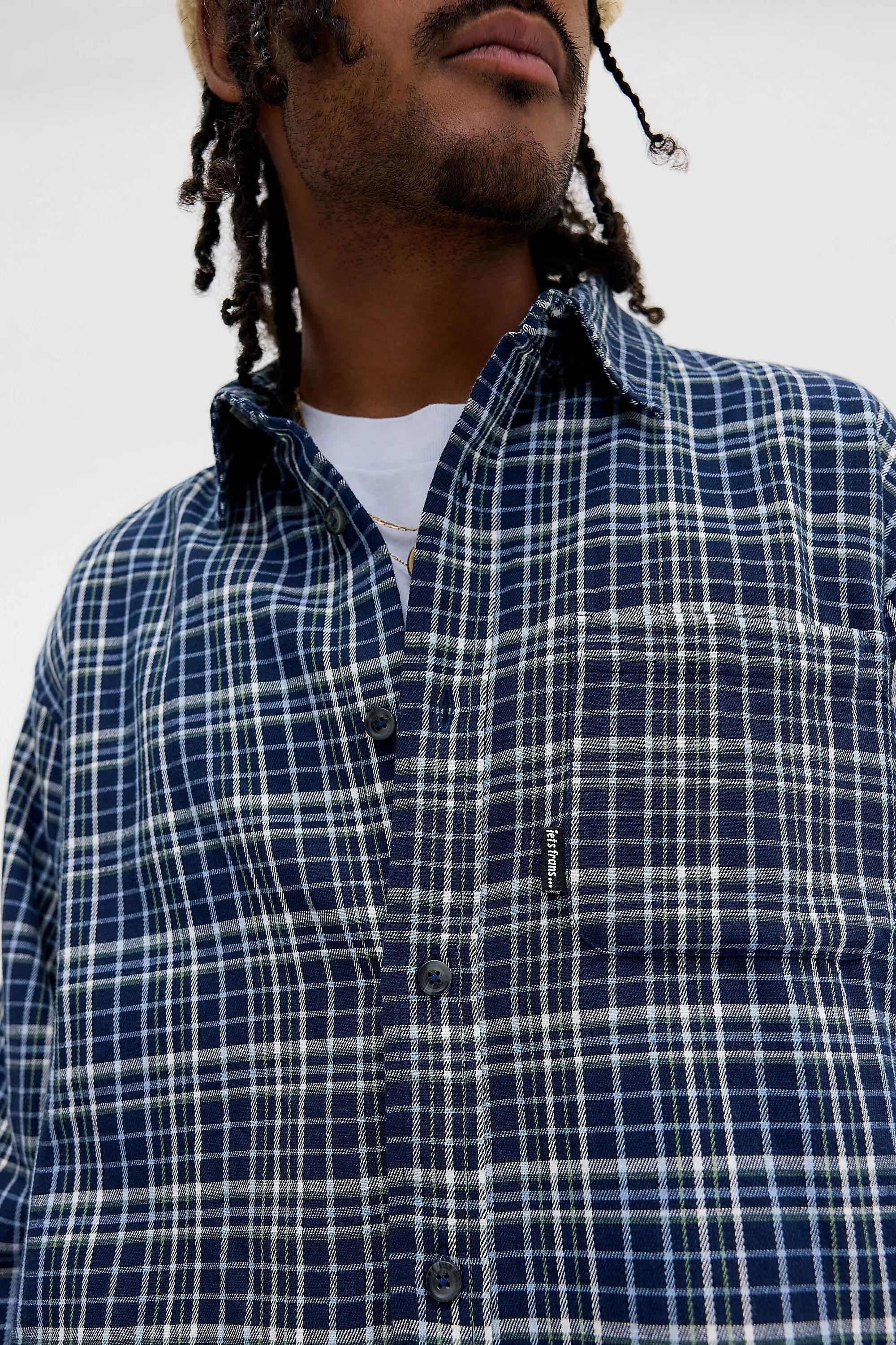 Navy iets frans... Lenn Check Shirt, D BL, large image number 2