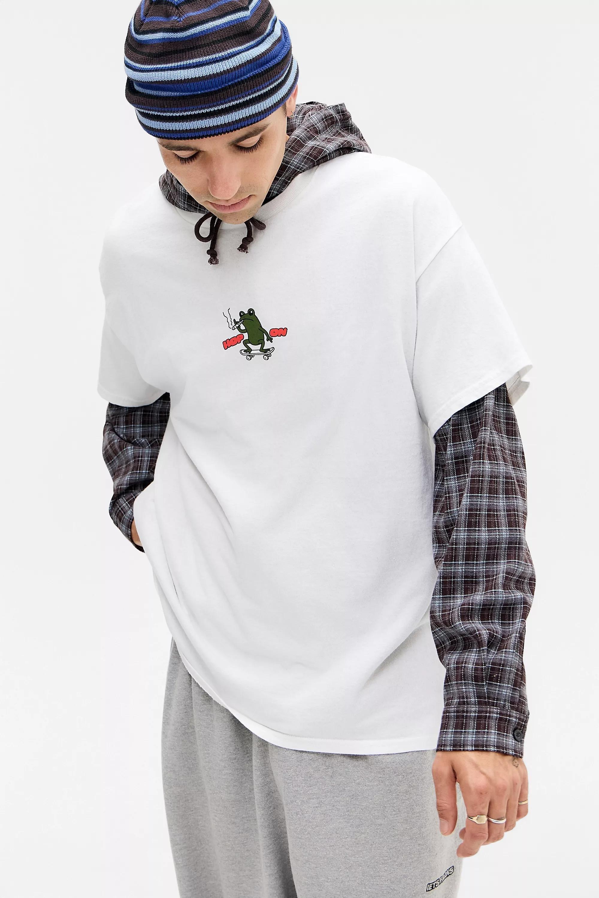 Ecru Uo Relaxed Printed T-Shirt, CREME, large image number 1