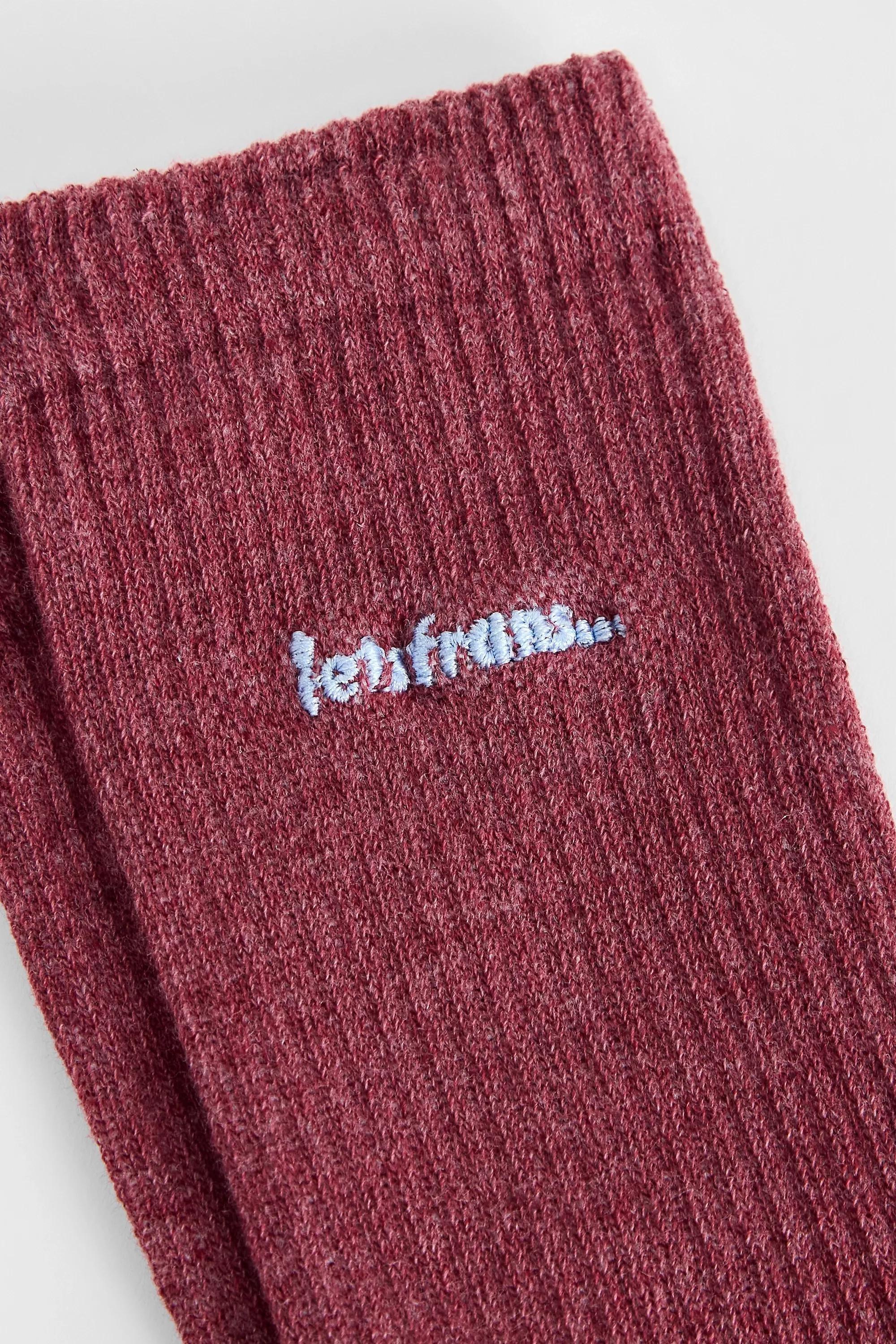 Red iets frans... Marl Socks, RED, large image number 1