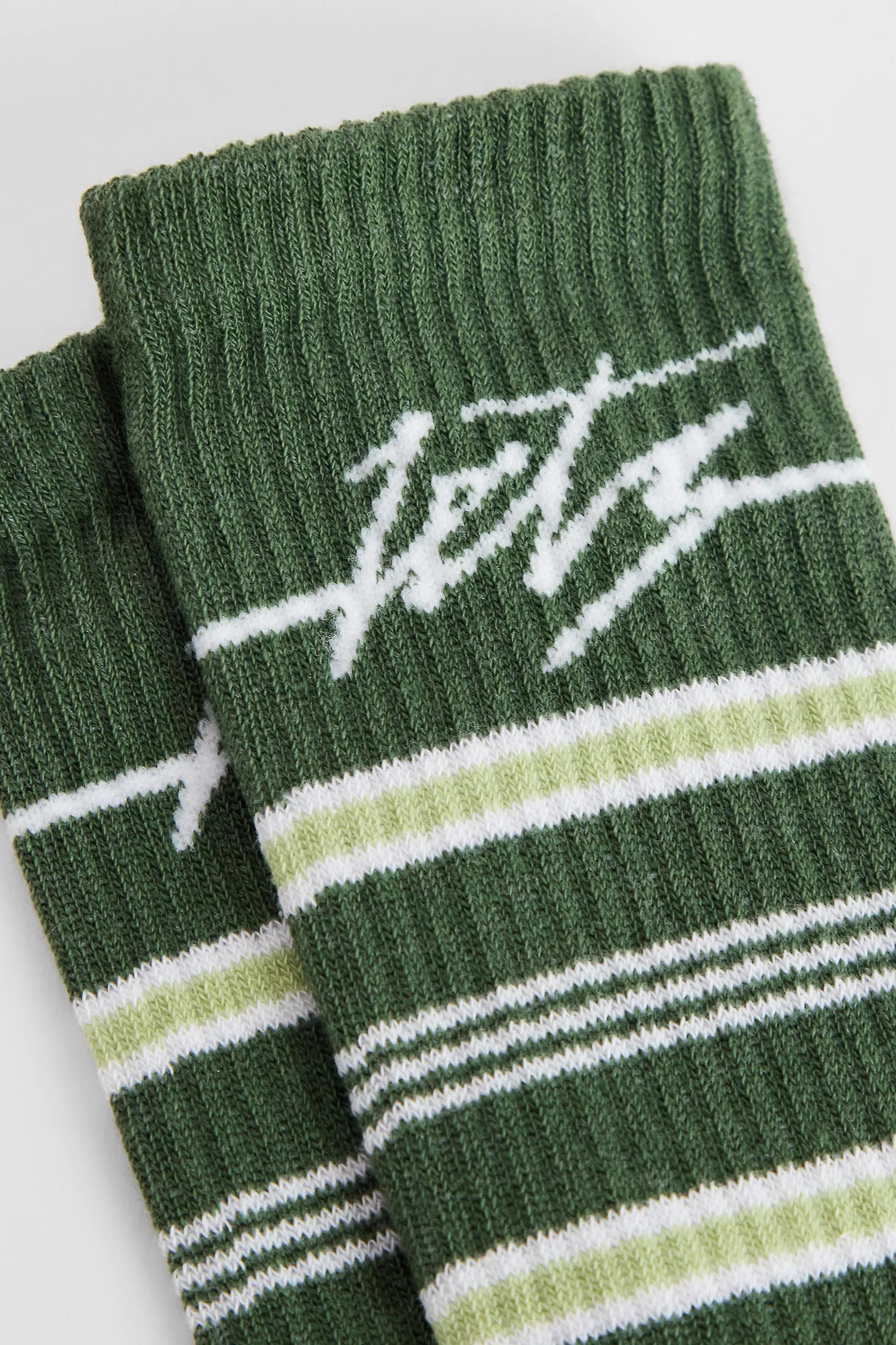 Green iets frans... Striped Socks, GRN, large image number 1