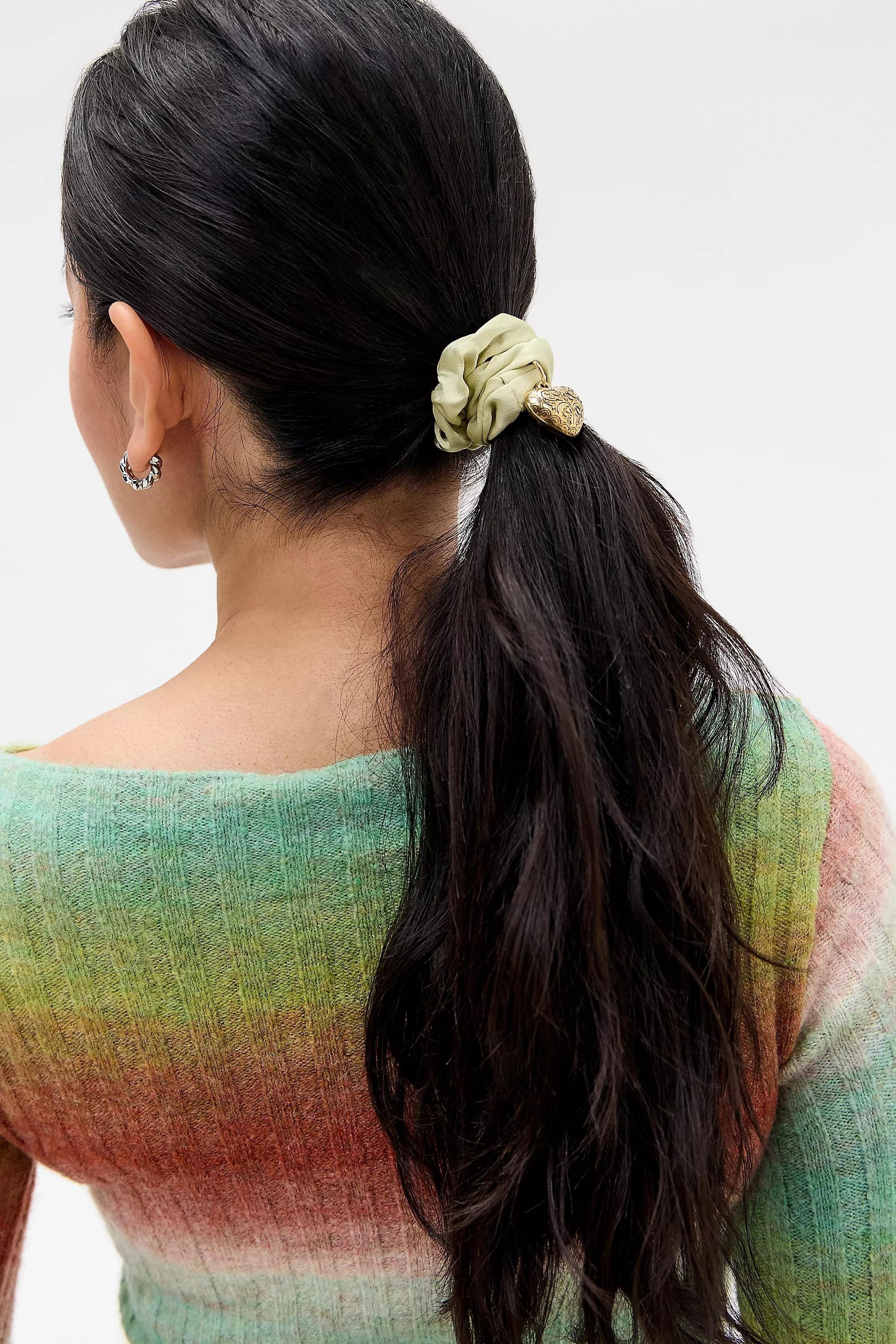 Multicolour Mini Charm Scrunchie 2-Pack, CHOC, large image number 2