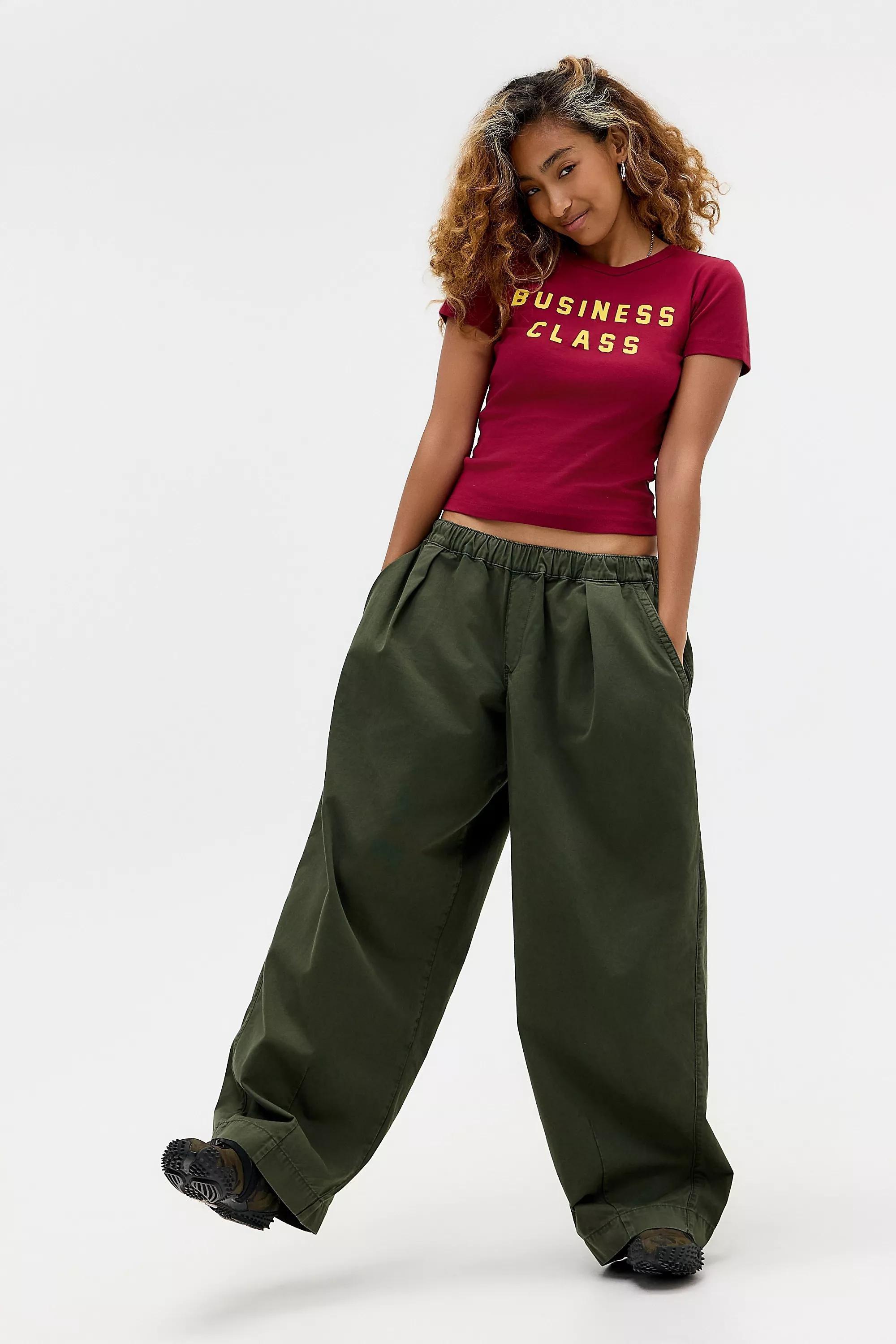 Red Uo Printed Cropped T-Shirt, DK RED, large image number 2