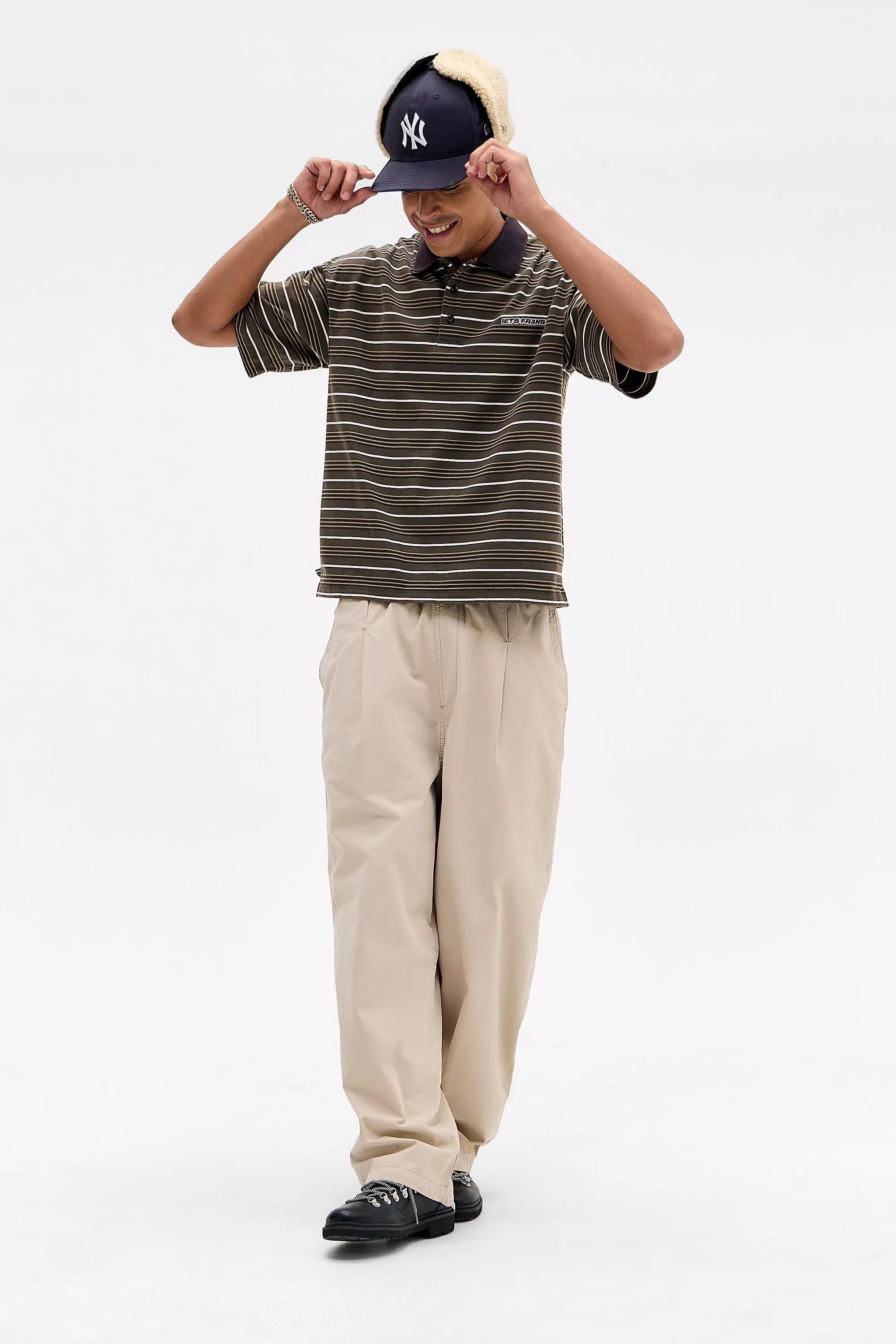 Green iets frans... Green Striped Skate Polo Shirt, GRN, large image number 2