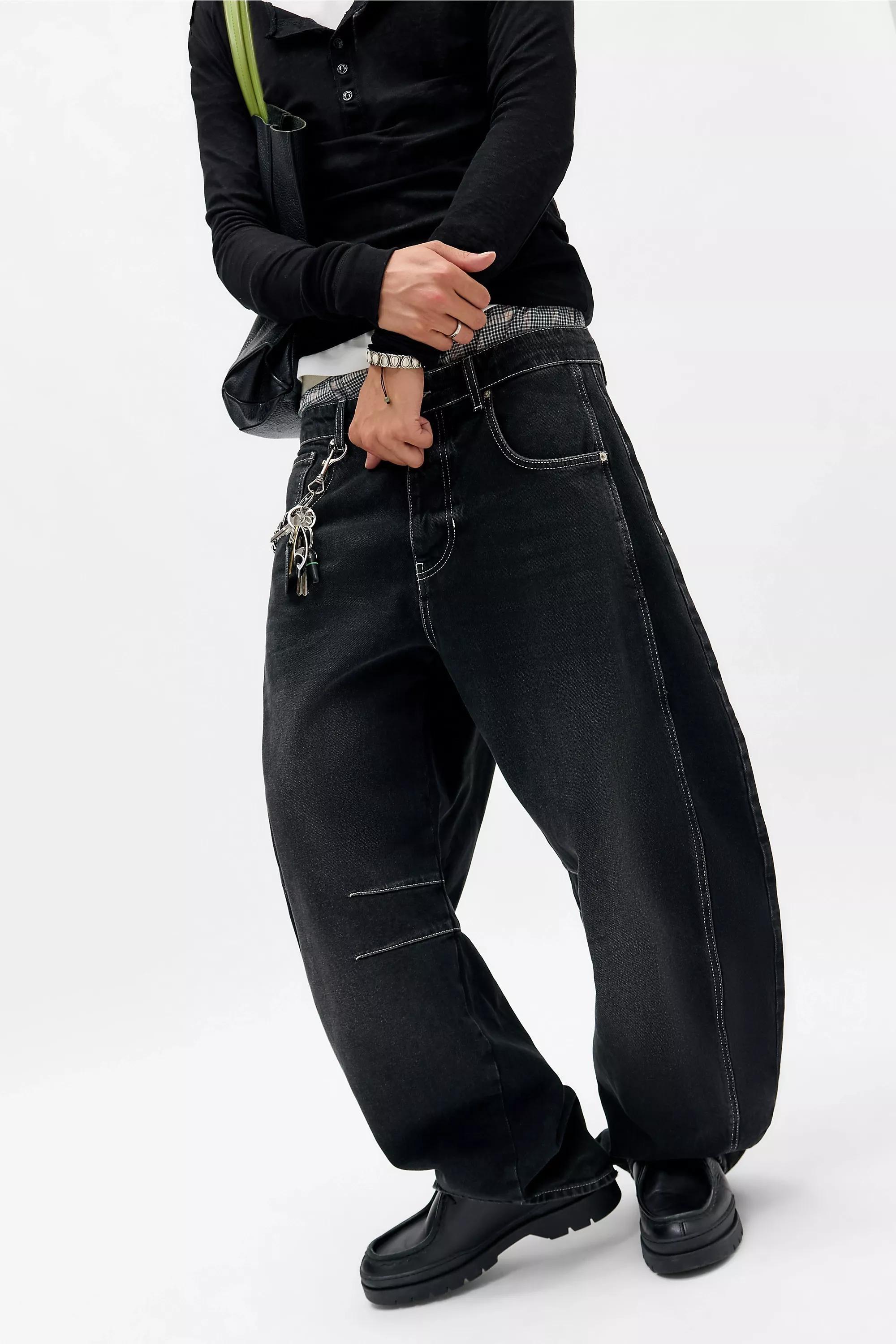 Black Bdg Washed Black Toni Jeans, BLK, large image number 4