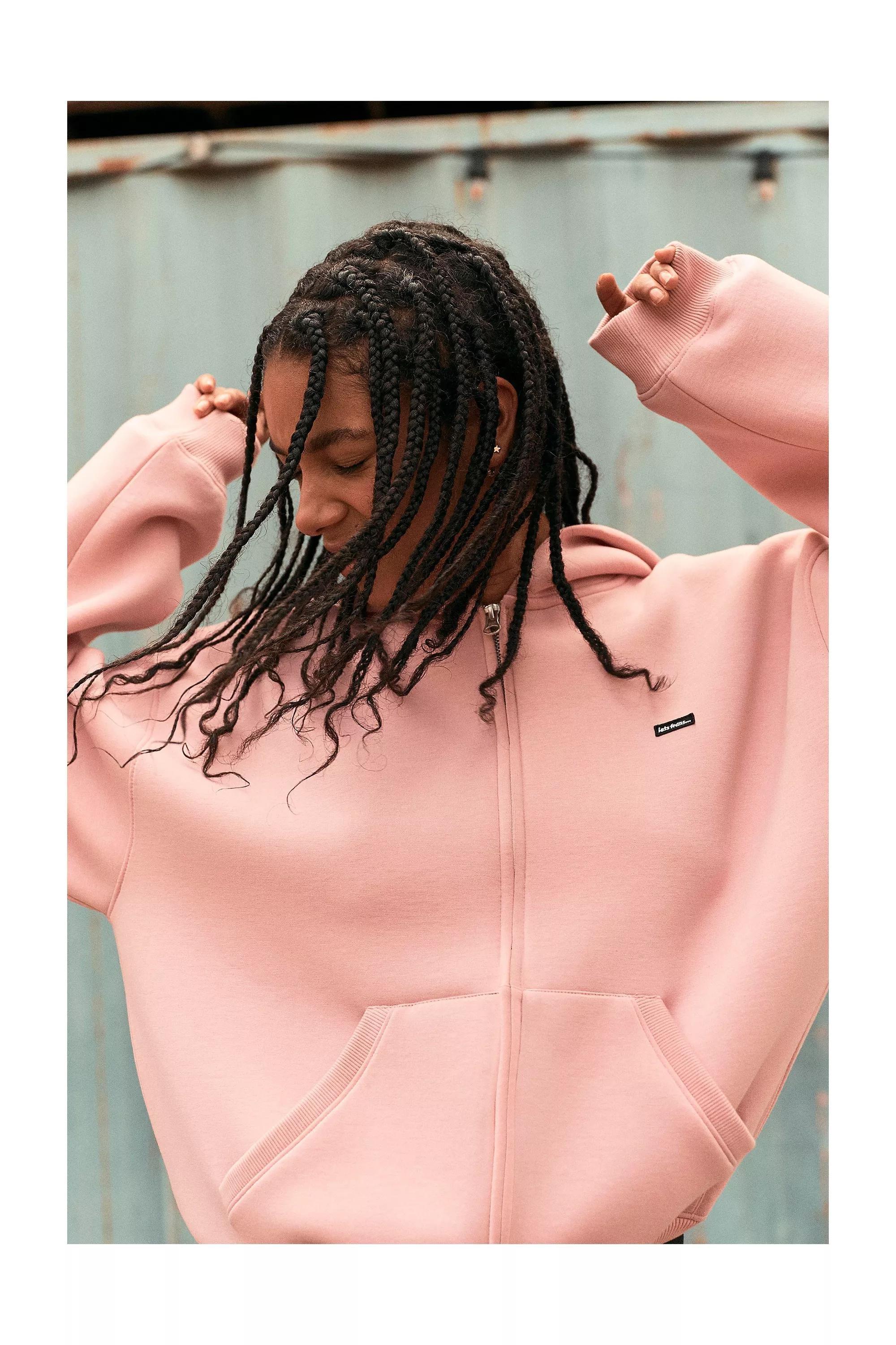Pink iets frans... Ballet Pink Scuba Hoodie, PINK, large image number 0