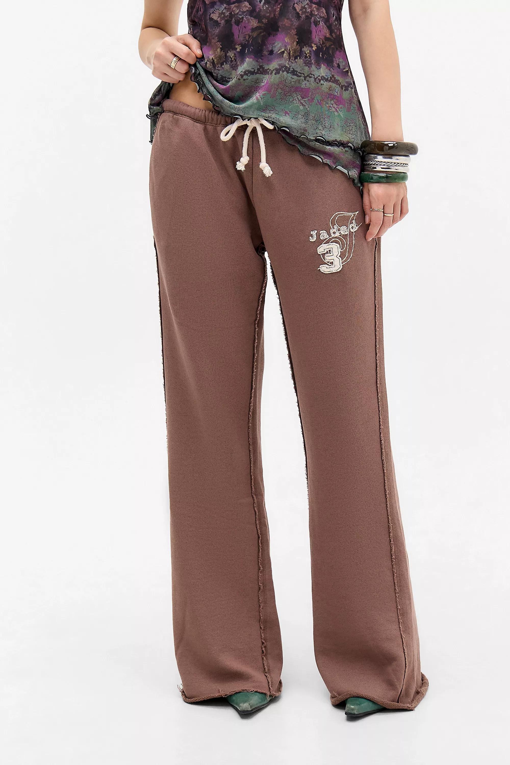 Brown Jaded London Uo Loose Bootcut Joggers, BRN, large image number 0