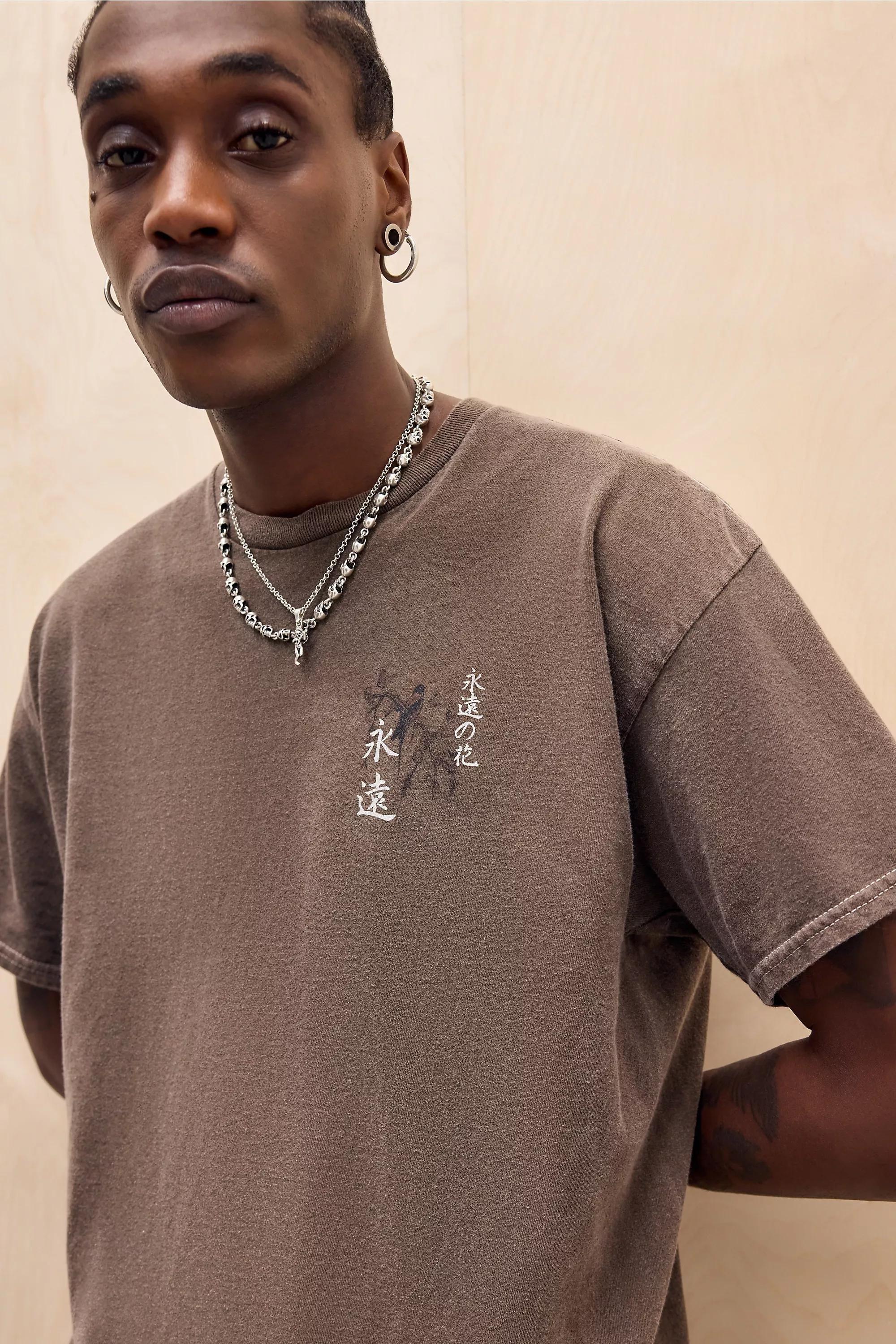 Brown Uo Printed T-Shirt, BRN, large image number 2