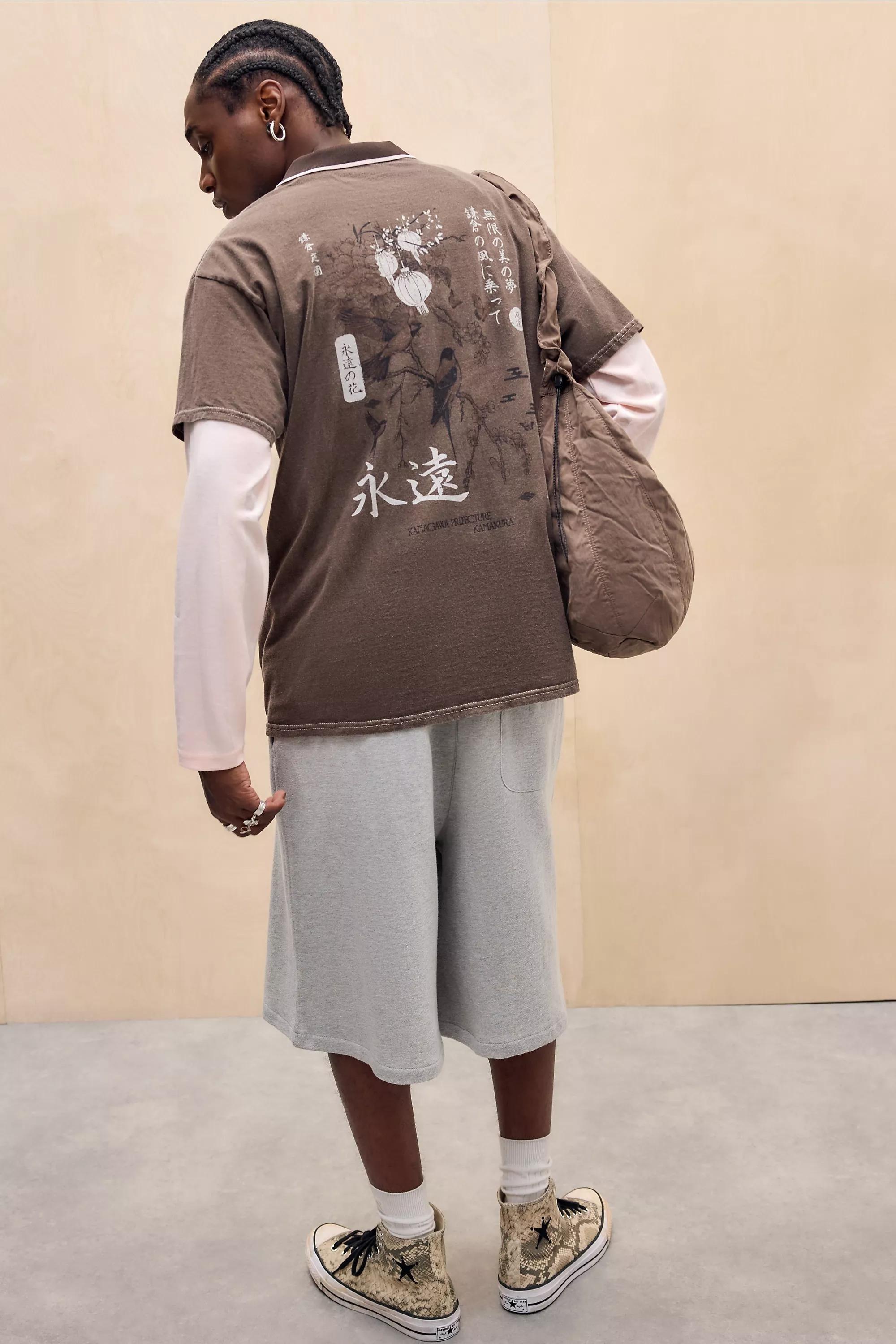 Brown Uo Printed T-Shirt, BRN, large image number 3