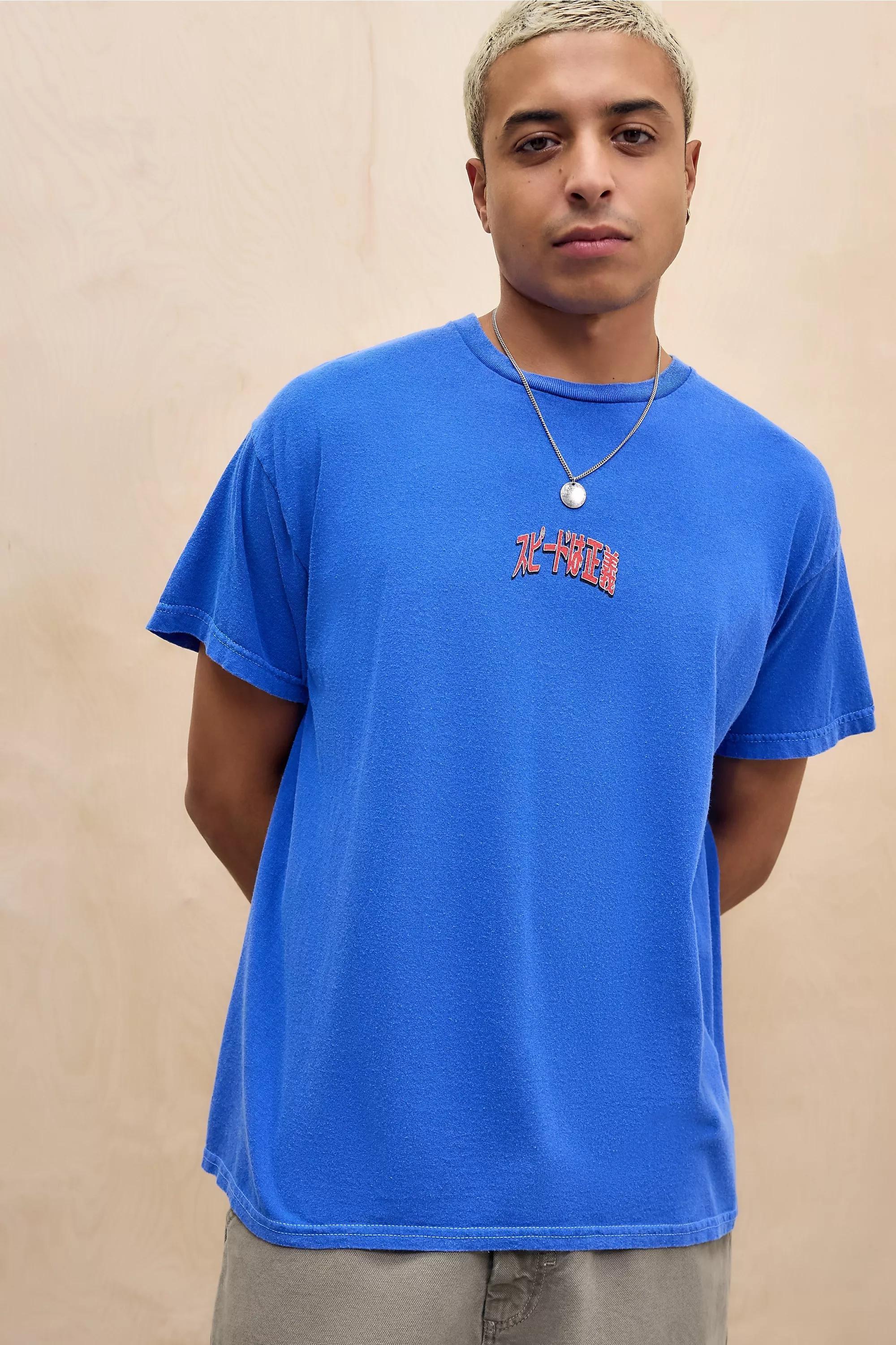 UO Cobalt Blue Racing Car T-Shirt, BLUE, large image number 3