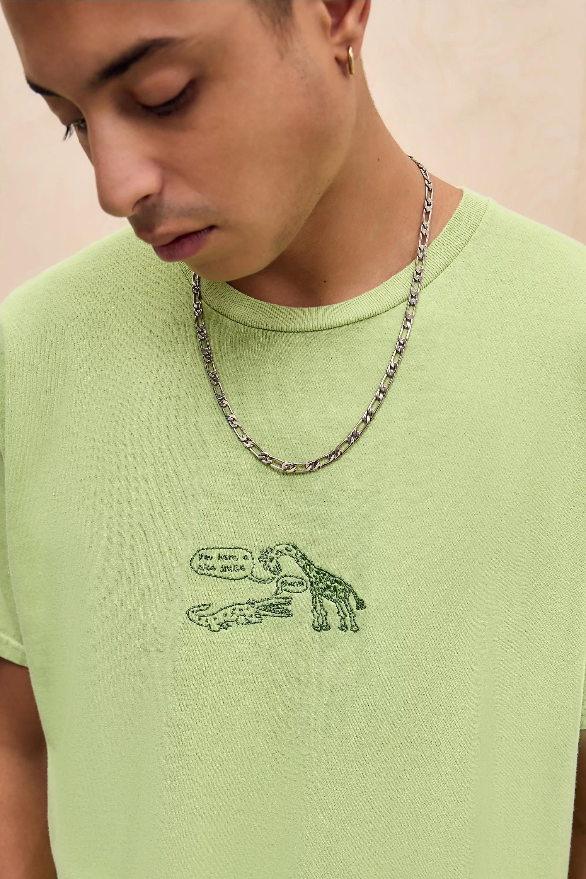 Green Uo Giraffe T-Shirt, GRN, medium